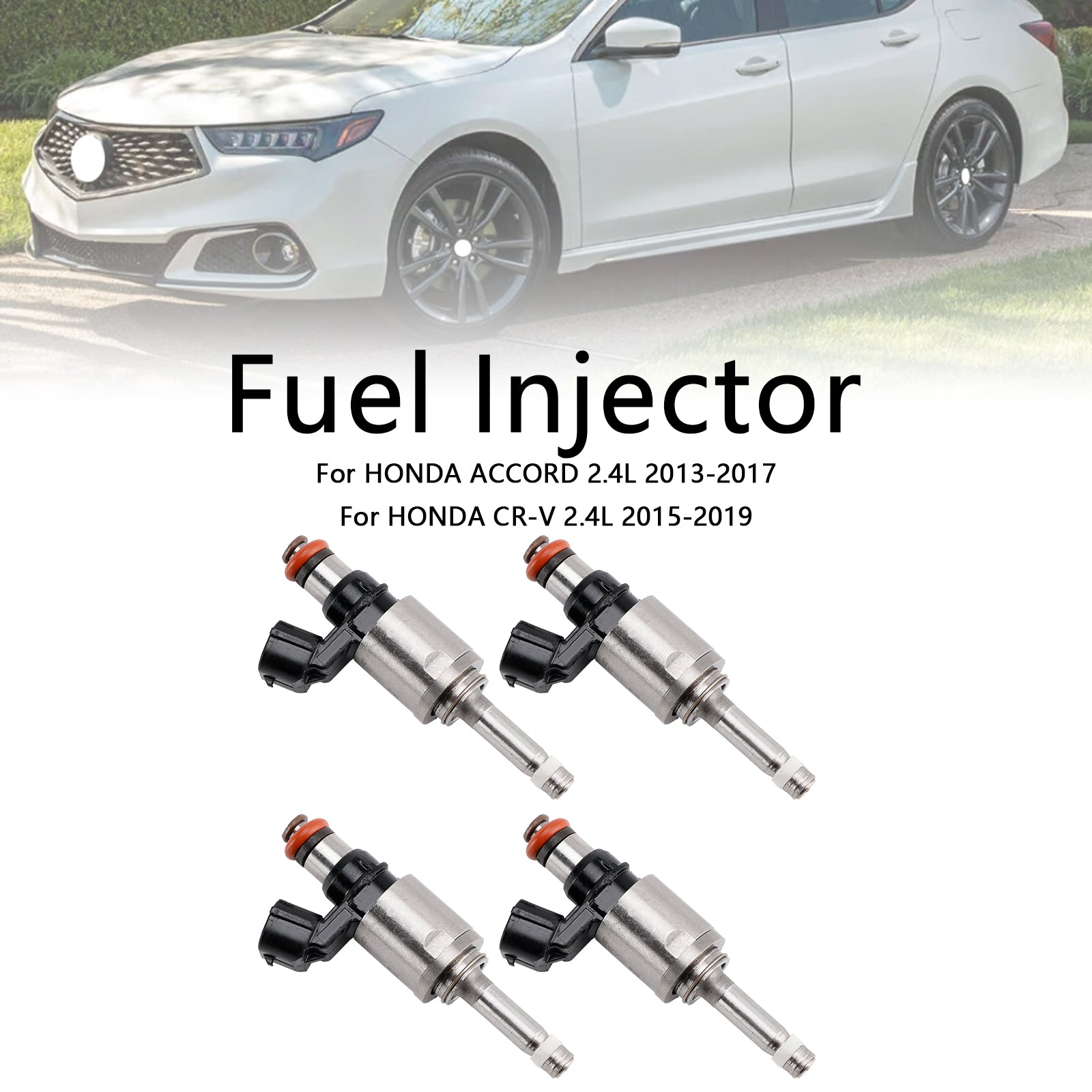 4PCS Fuel Injector 16450-5LA-A01 Fit CR-V TLX 2.4L 2015-2019 Fit Acura