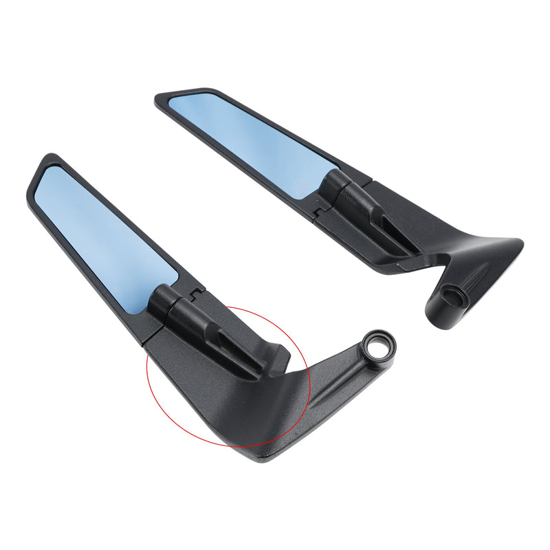 Swivel Wing Fin Rearview Mirrors For Suzuki SV 650 GSX-S 750 950 1000 2017-2023