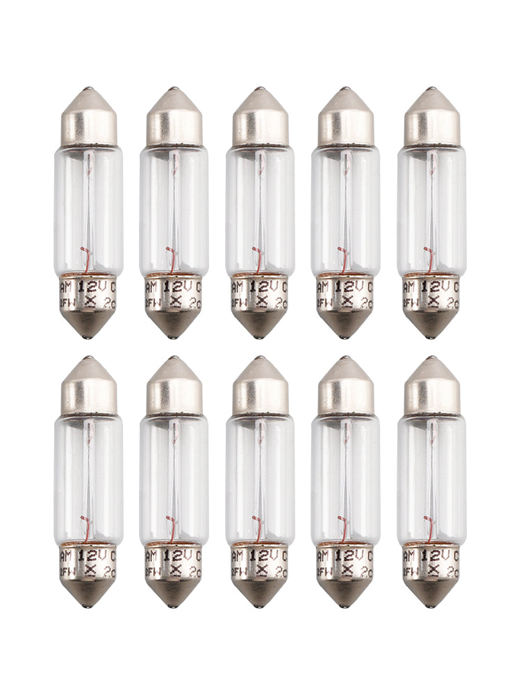 10PCS Car Light Tubular Lamp bulb C5W SV8.5 36MM 6418 12V 5W For OSRAM