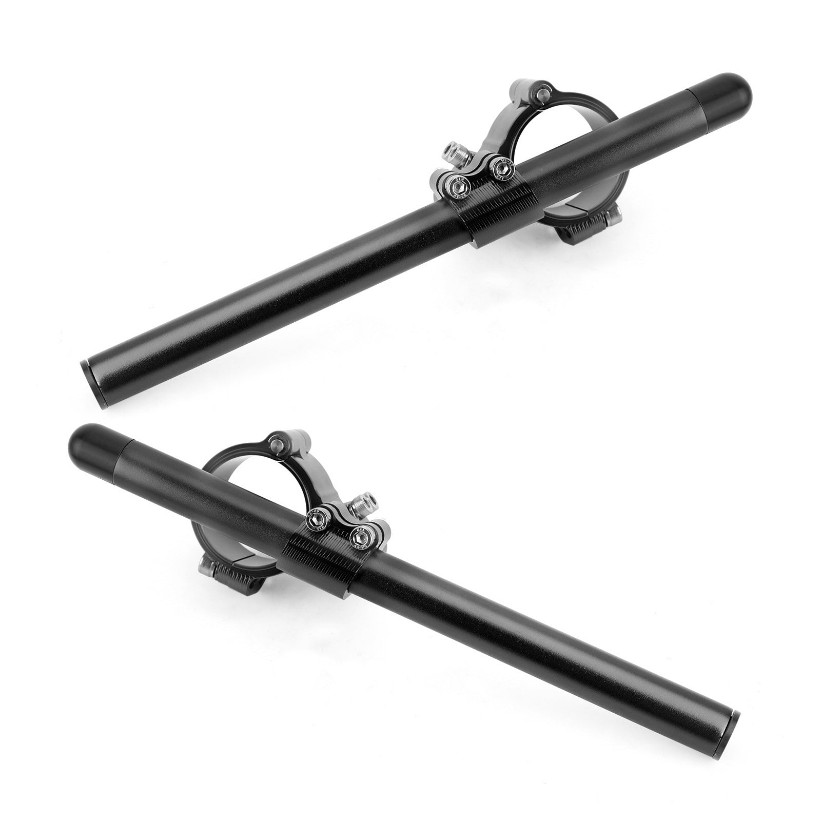 Black Universal Adjustable Rotatable CNC Billet Clip Ons Fork Tube Handlebar Kit 51mm