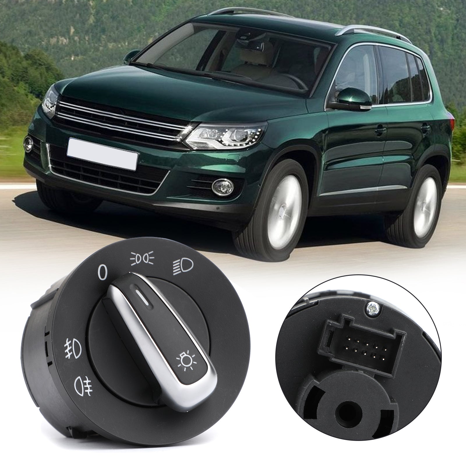 2008-2012 VW Golf MK6 Headlight & Both Fog Light Switch 3C8941431C