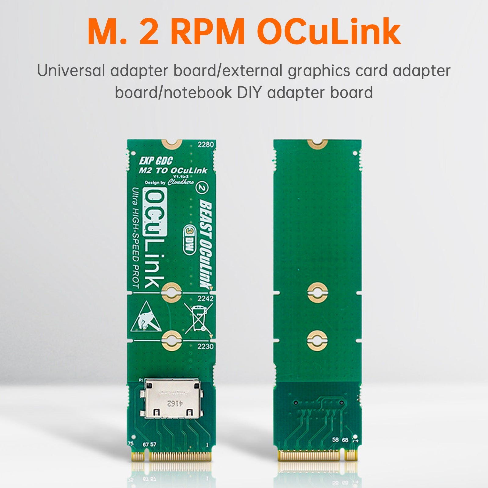 M.2 to OCuLink Adapter Board M.2 M KEY to OCULINK Interface Conversion Board