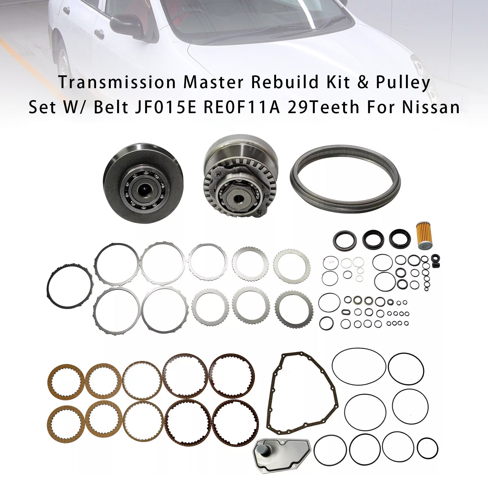 2011-2015 SUZUKI LAPIN  L3 0.7L Transmission Master Rebuild Kit & Pulley W/ Belt JF015E RE0F11A 29T