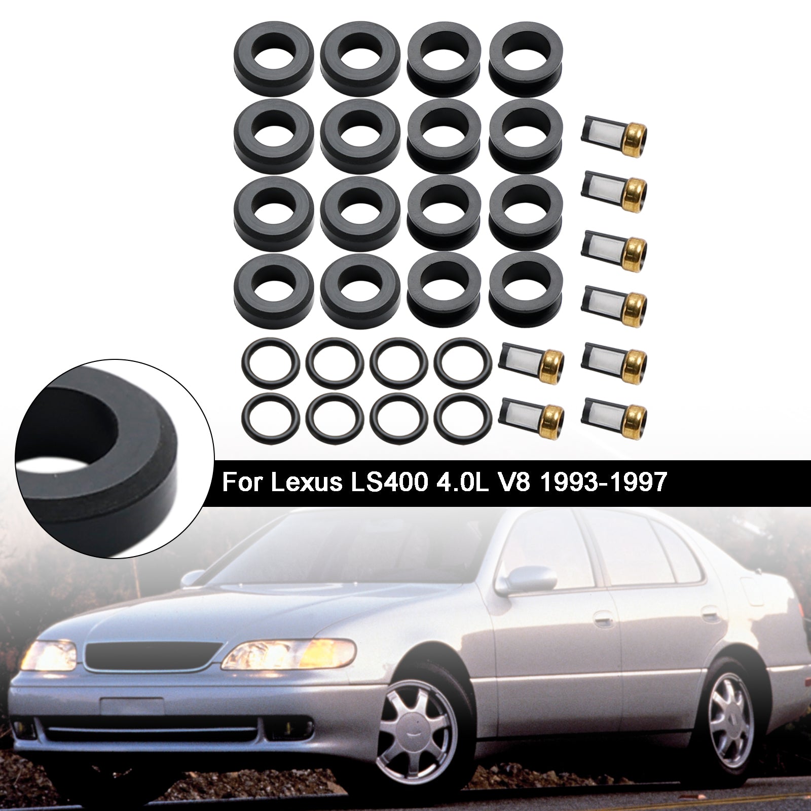 Fuel Injector Repair Kits 23250-50020 Fit Lexus LS400 SC400 4.0L V8 1992-97