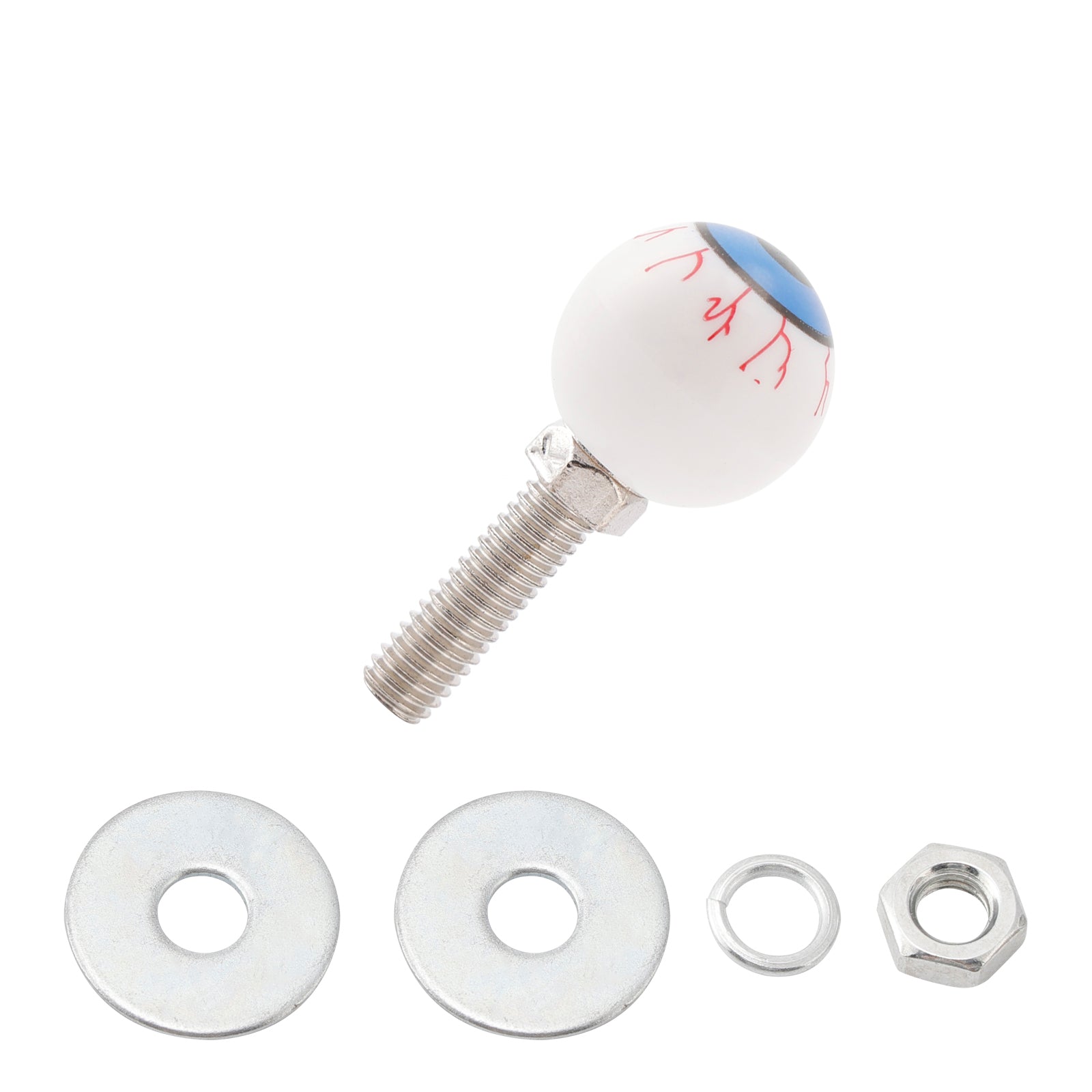 2x Custom Eyeball License Plate Bolt Screw Plastic Motorcycle Chopper Trike