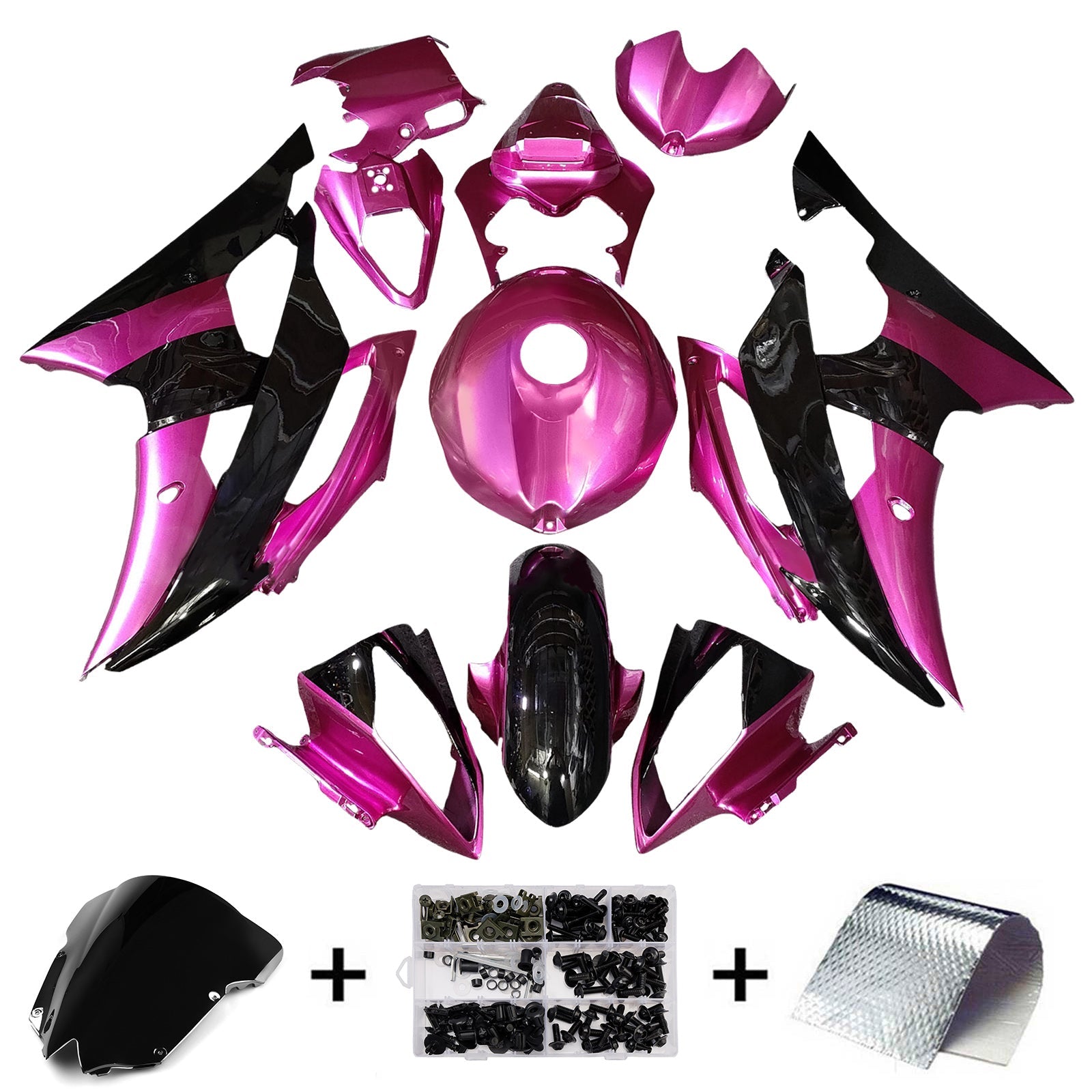 Injection Fairing Kit Bodywork Plastic ABS For Yamaha YZFR6 YZF-R6 2008-2016