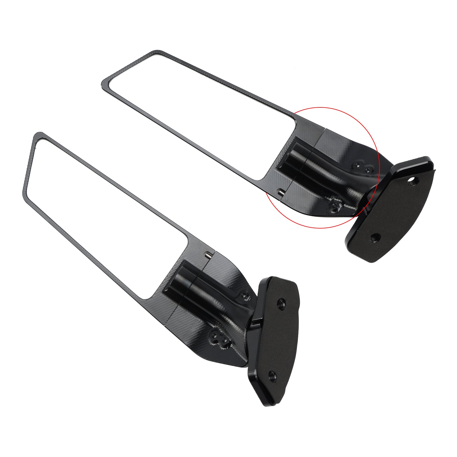 CNC Pair of Swivel Wing Mirrors Black For Suzuki GSX-250R GSX250R 2018-2023