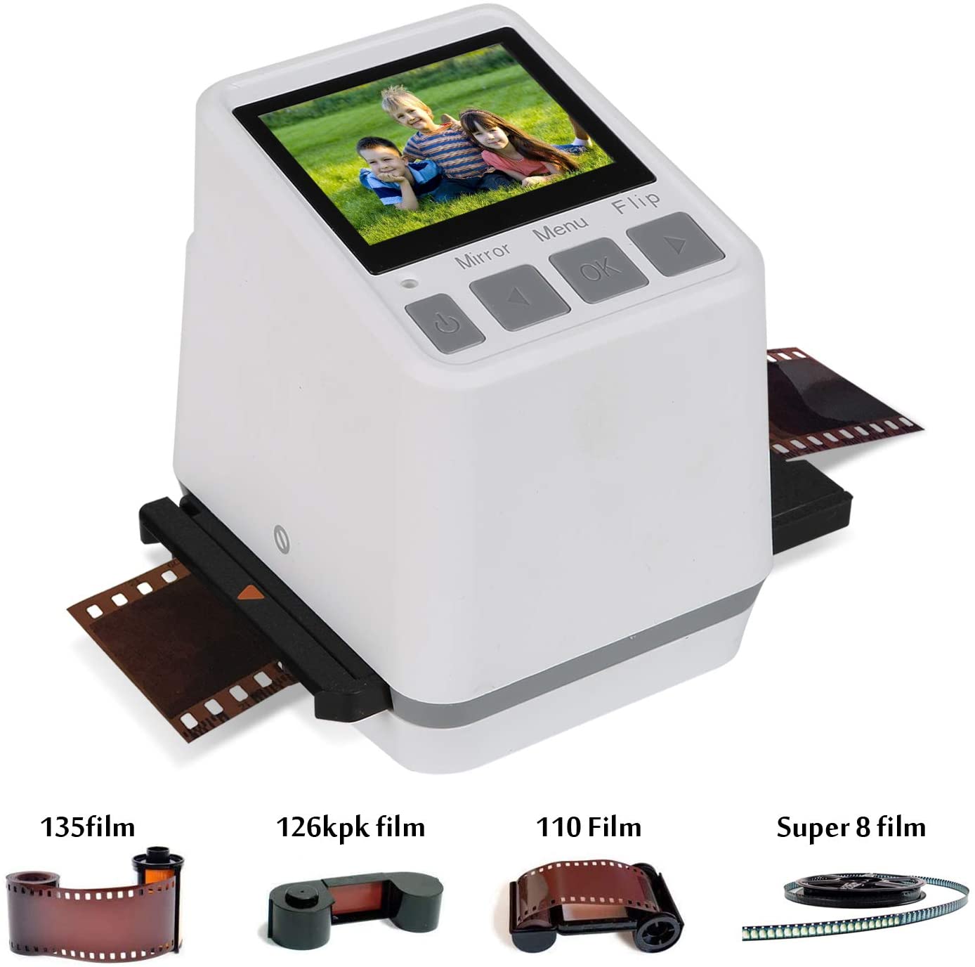 22MP Old Film Negative Film Slide Scanner Converts 126KPK/135/110/Super 8 Films