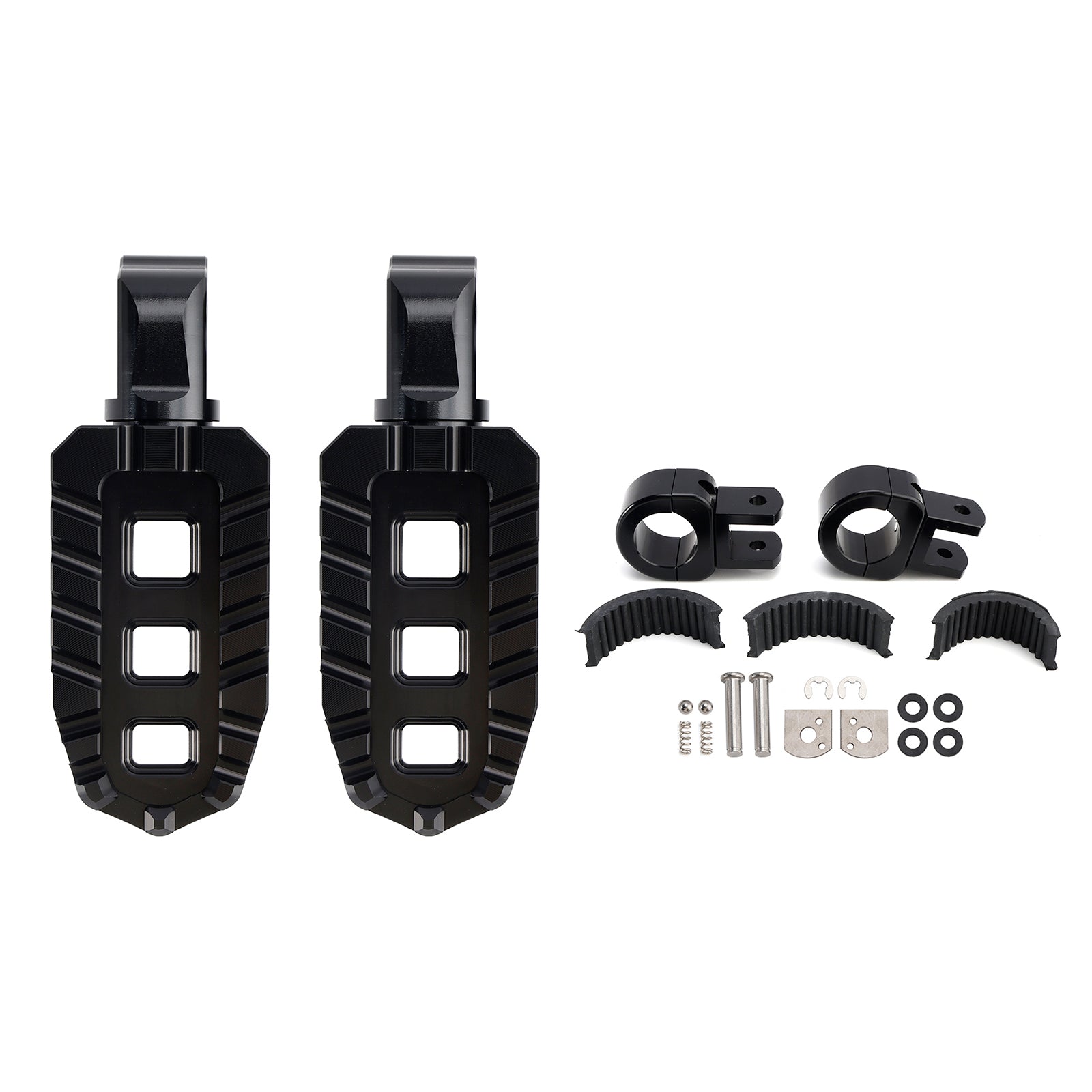 Universal Front Footrests Foot Pegs fit for motorcycle with 1.25" bars