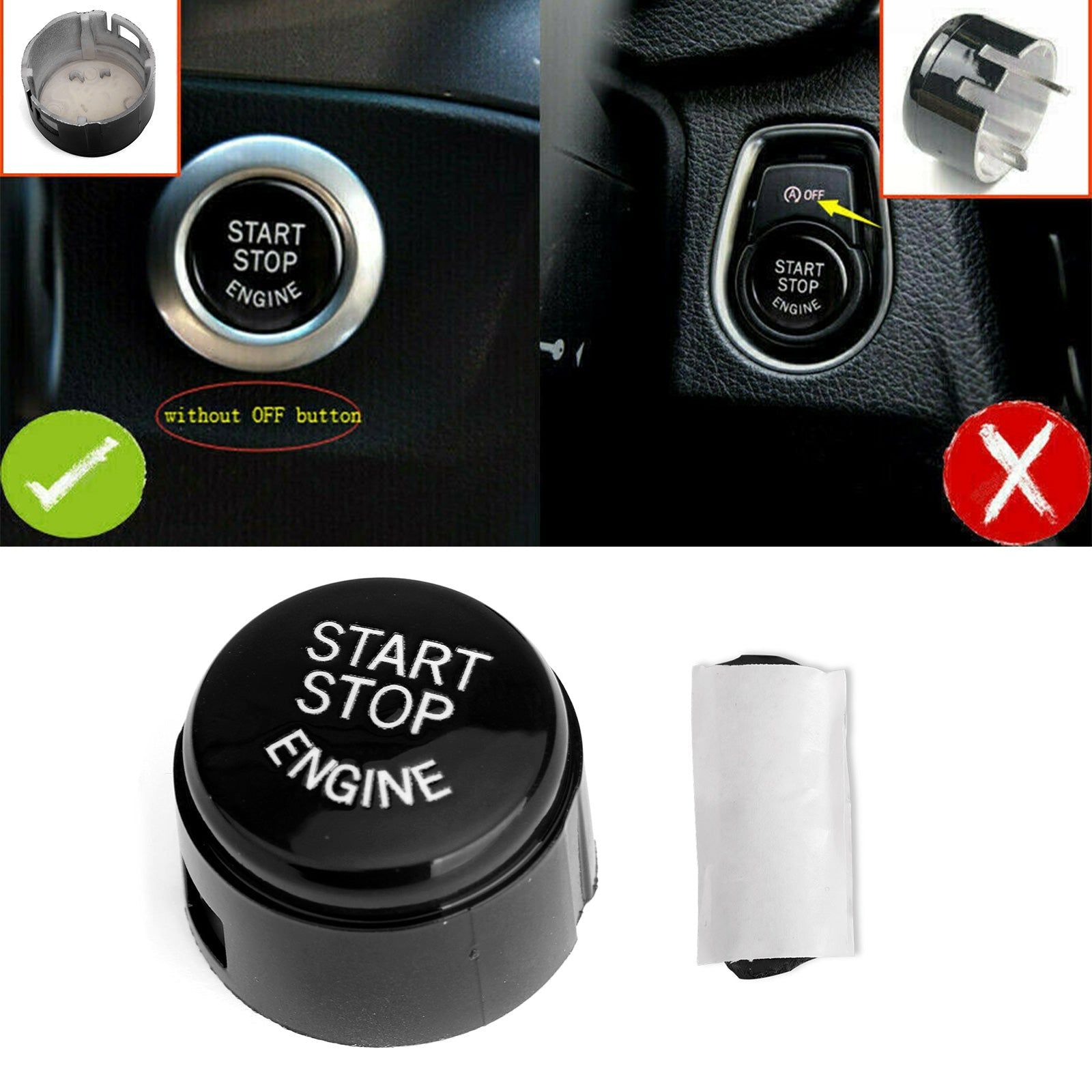 Black Start Stop Engine Push Button Switch Cover For BMW F31 F30 F21 F20 F15 F25