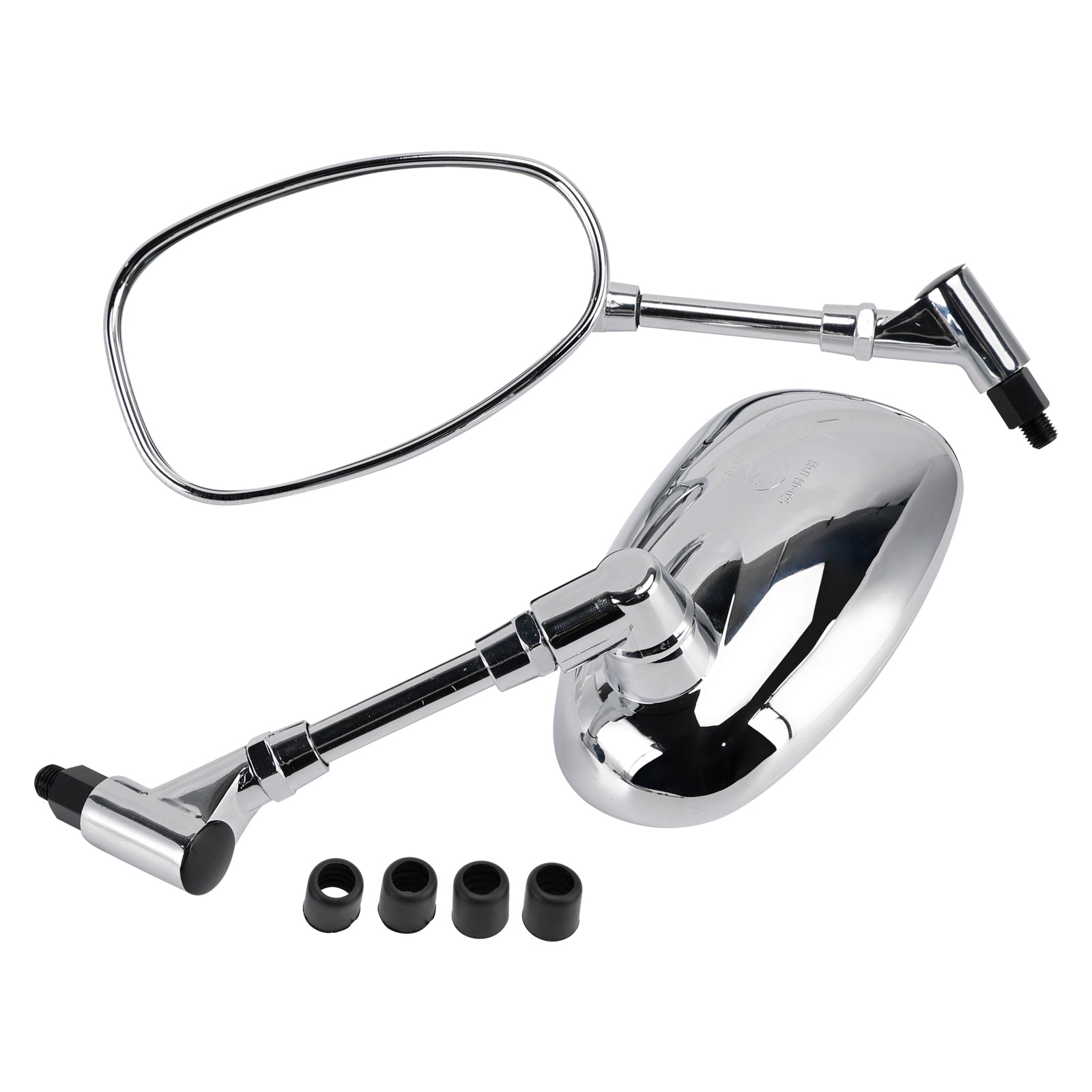 Set of 2 Chrome Rearview Mirrors For Honda VTX1300S 2003-2007 VTX1800C 2002-2006