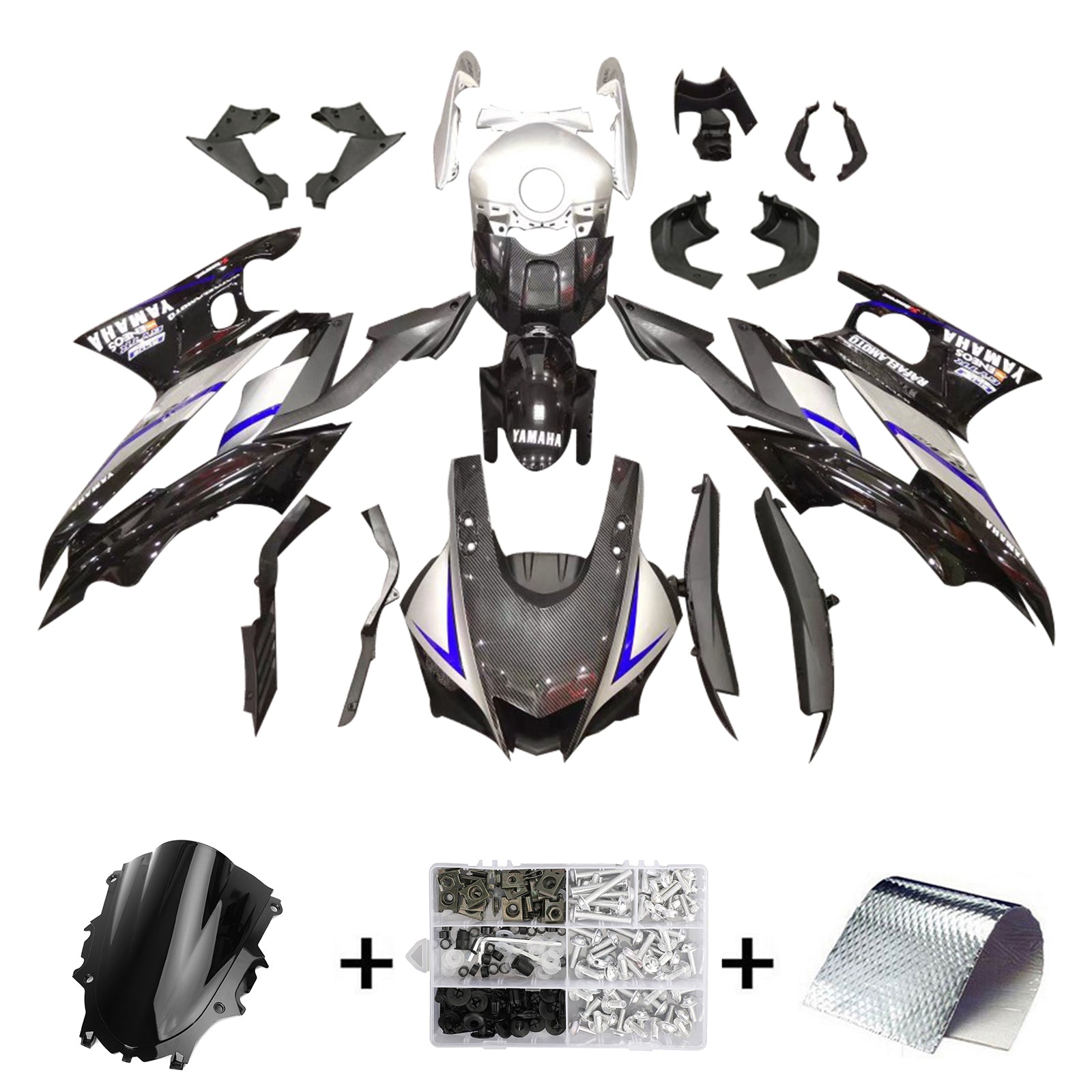 Amotopart Yamaha YZF-R3 R25 2022-2024 Fairing Kit Bodywork Plastic ABS