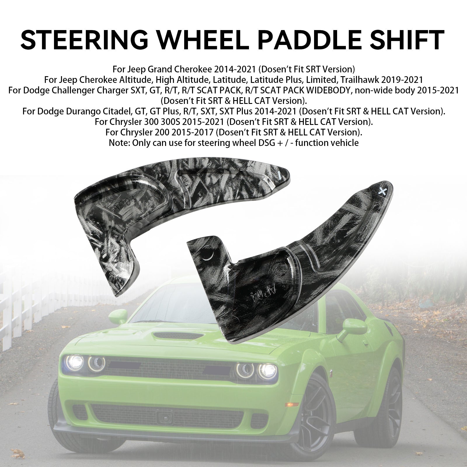 Steering Wheel Paddle Shifter Extensions For Jeep Grand Cherokee 2014-2021