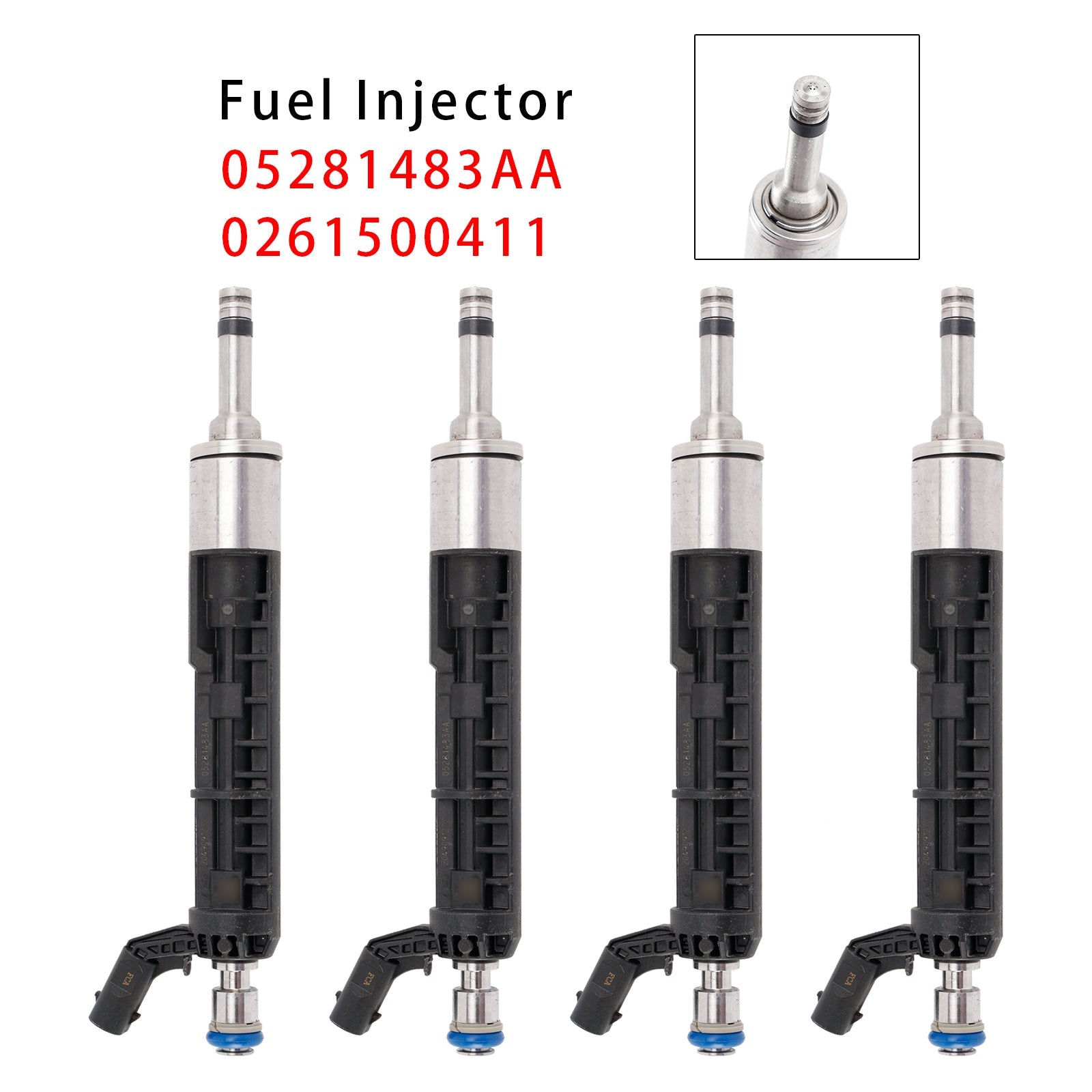 4Pcs Fuel Injector For Jeep Wrangler Dodge 2.0L 18-24 05281483AA 0261500411