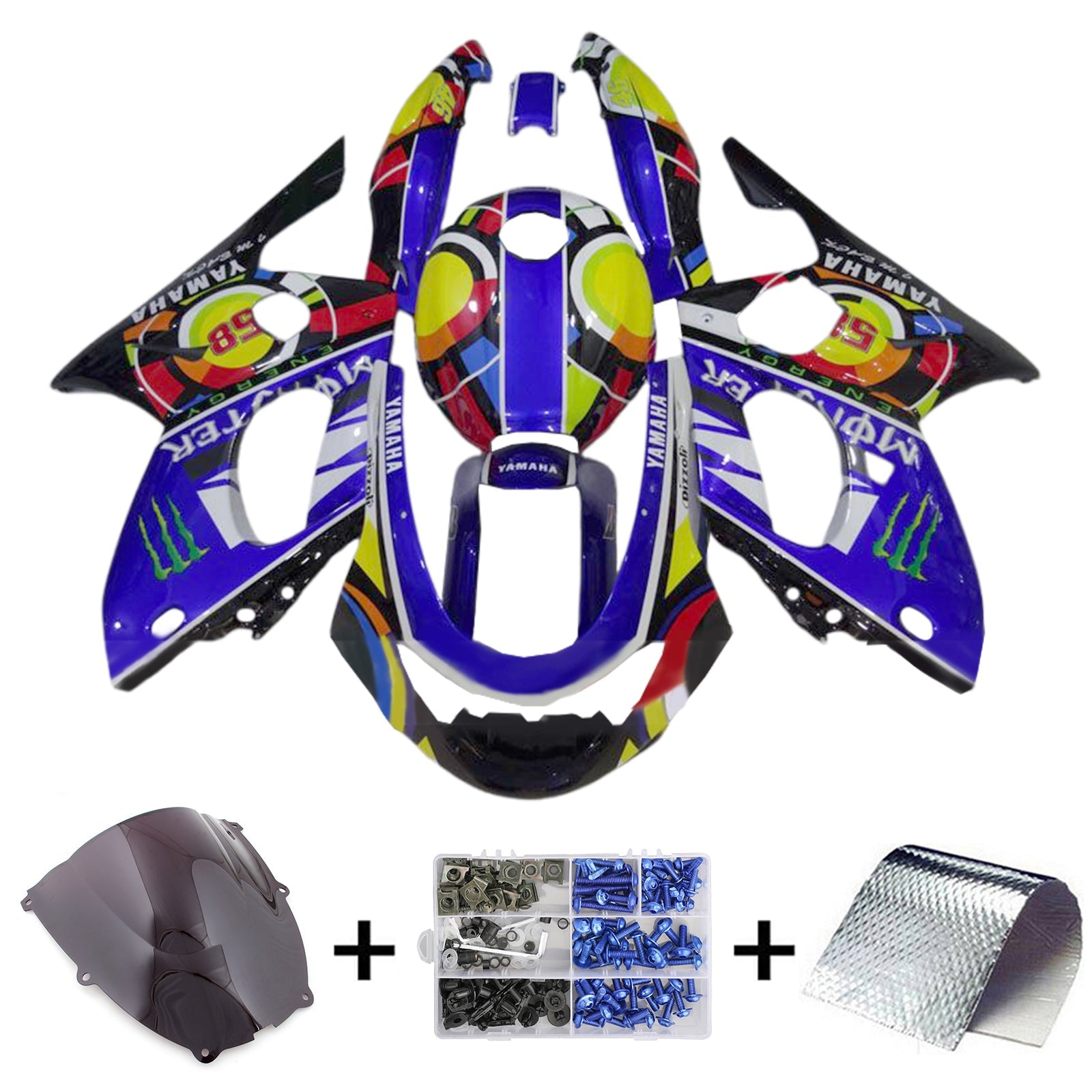 Yamaha YZF 600R Thundercat 1996-2007 Fairing Kit Bodywork Plastic ABS