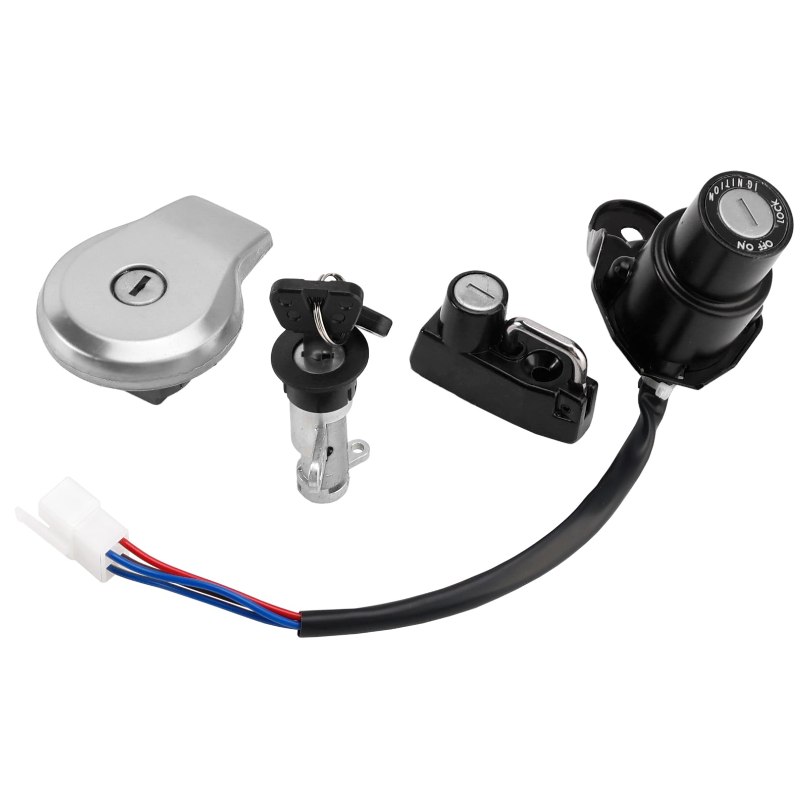 IGNITION KEY SWITCH FEUL CAP SEAT LOCK SET FOR YAMAHA VIRAGO XV 535 500 S 89-04