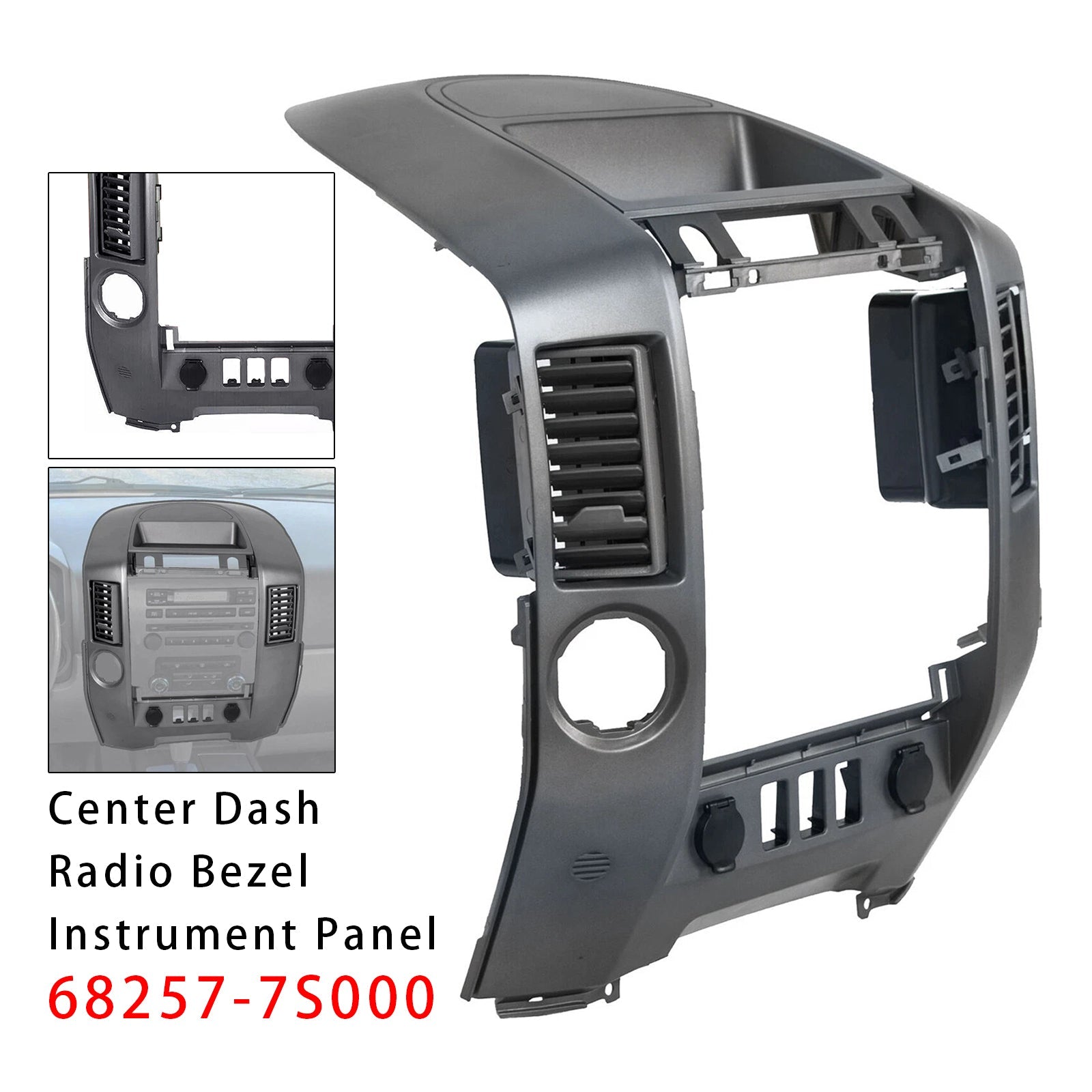 2004-2006 For Nissan Armada SE WITHOUT center speaker Center Dash Radio Bezel Instrument Panel 682577S000