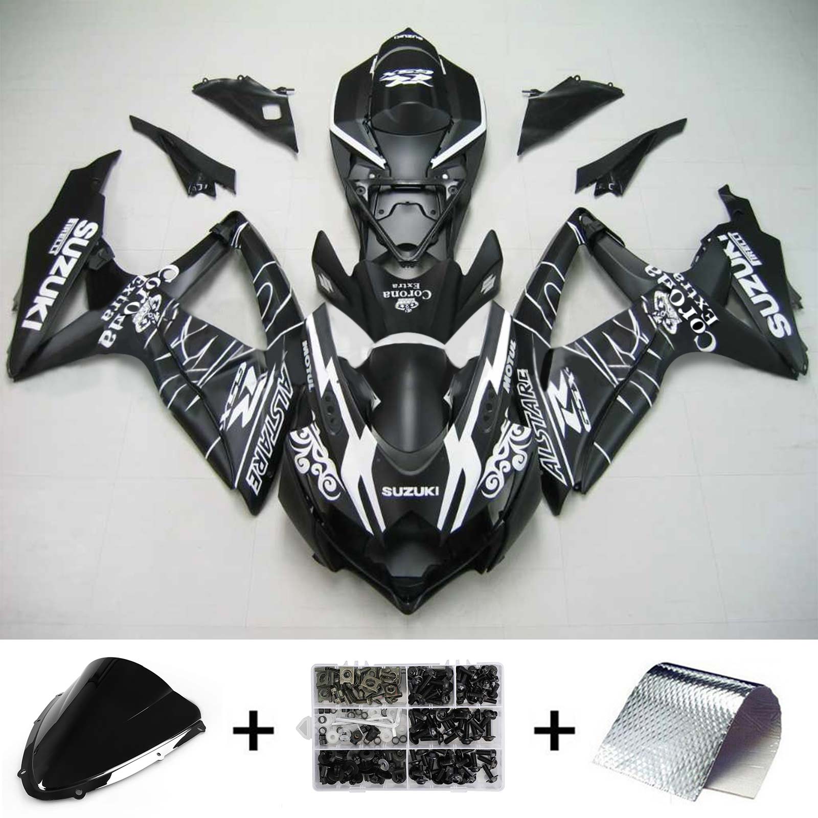 سوزوكي GSXR 600/750 2008-2010 K8 الهدايا المجمعة هيكل السيارة البلاستيك ABS