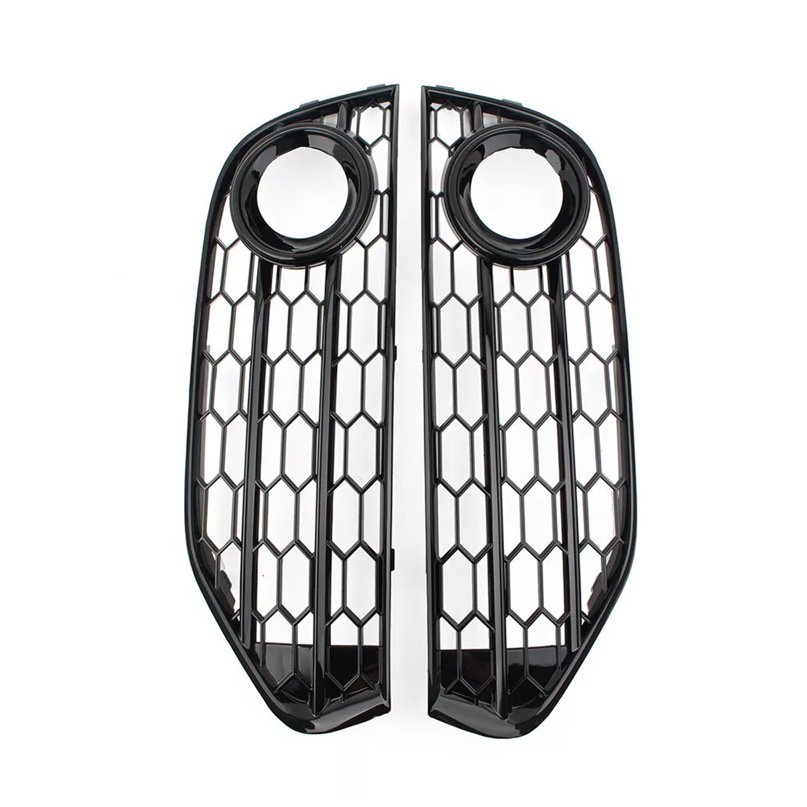 2010-2015 Audi A4 Allroad B8 Front Bumper Honeycomb Fog Grille Cover Black
