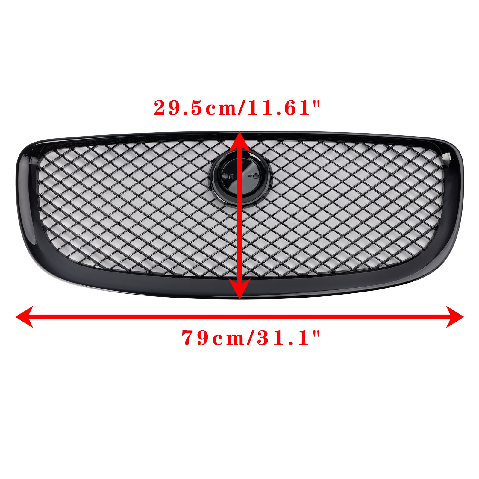 Gloss Black Front Bumper Grill Grille Fit Jaguar XJ 2010-2015