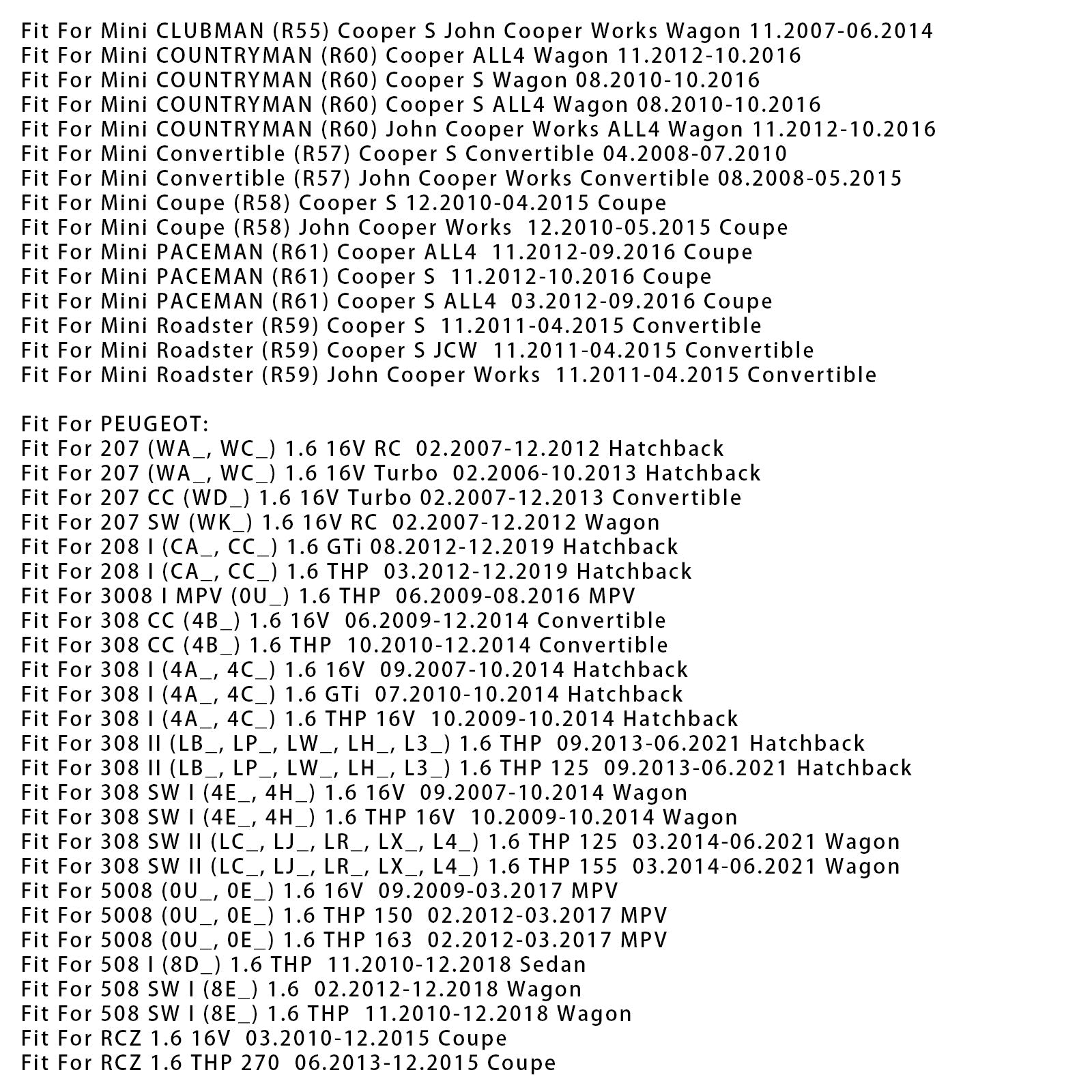 4Pcs Fuel Injector For BMW F21 F30 MINI R55 R56 R60 Peugeot CITRO?N 0261500073