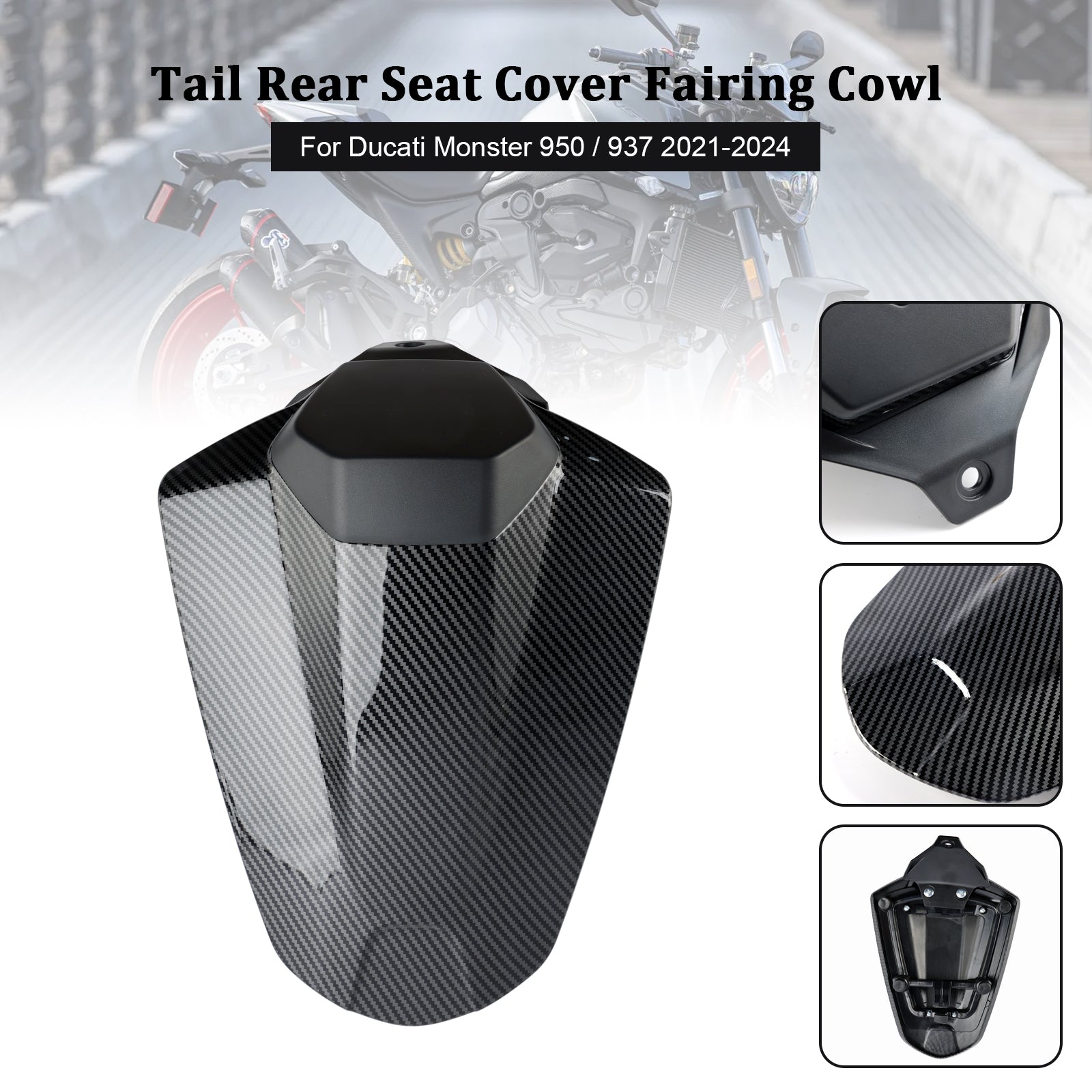 Tail Rear Seat Cover Fairing Cowl For Ducati Monster 950 937 2021-2024