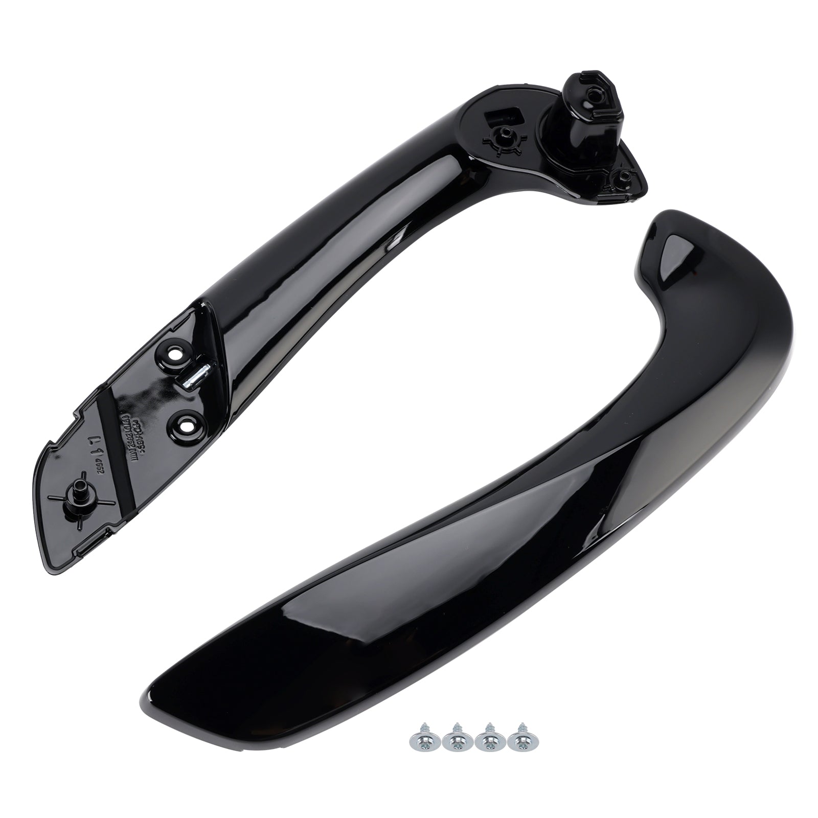 Front Left Inner Door Handle Base+Cover Set Black for Renault Megane MK3 Fluence