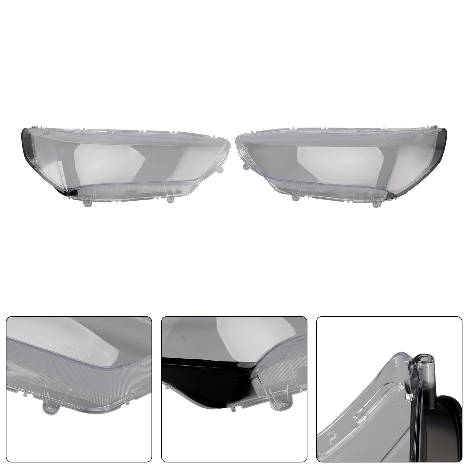 2018-2020 Acura TLX Left+Right Headlight Lens HeadLamp Cover Shell