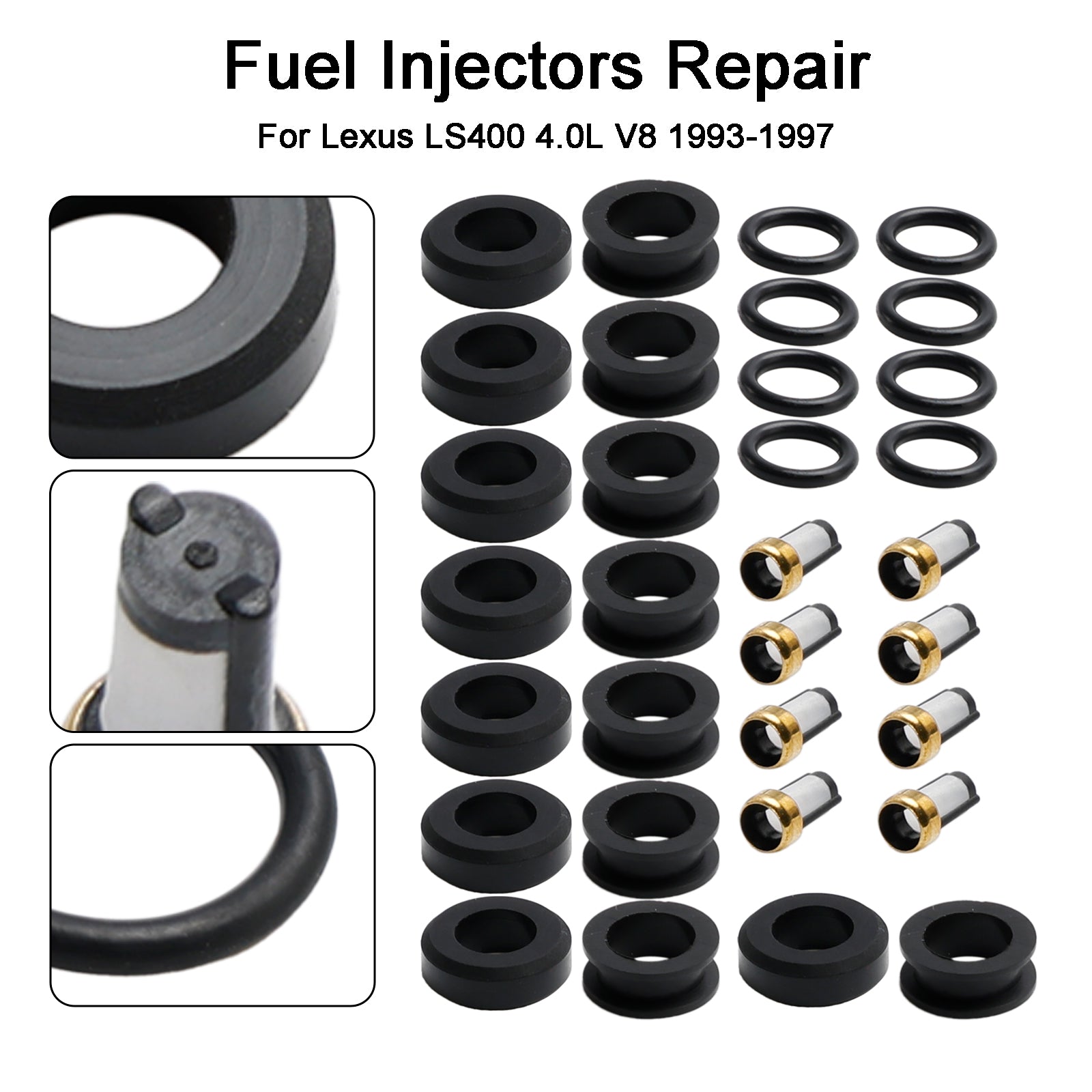 Fuel Injector Repair Kits 23250-50020 Fit Lexus LS400 SC400 4.0L V8 1992-97