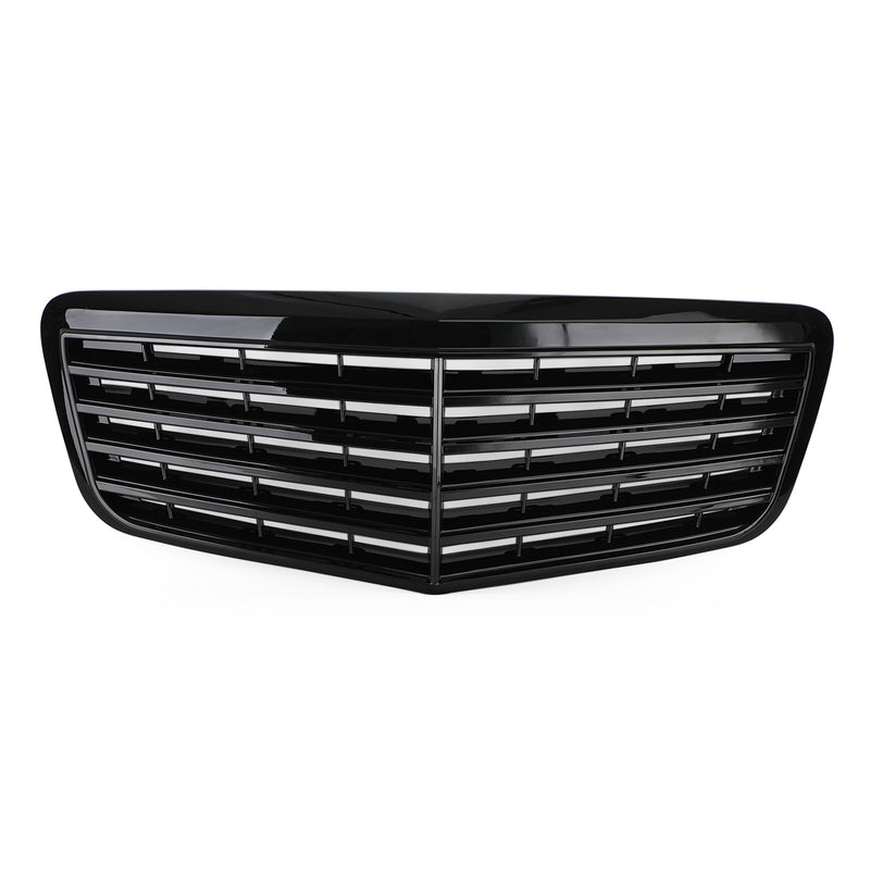 Mercedes Benz W211 E350 500 2007-2009 AMG Front Bumper Grille Grill Gloss Black