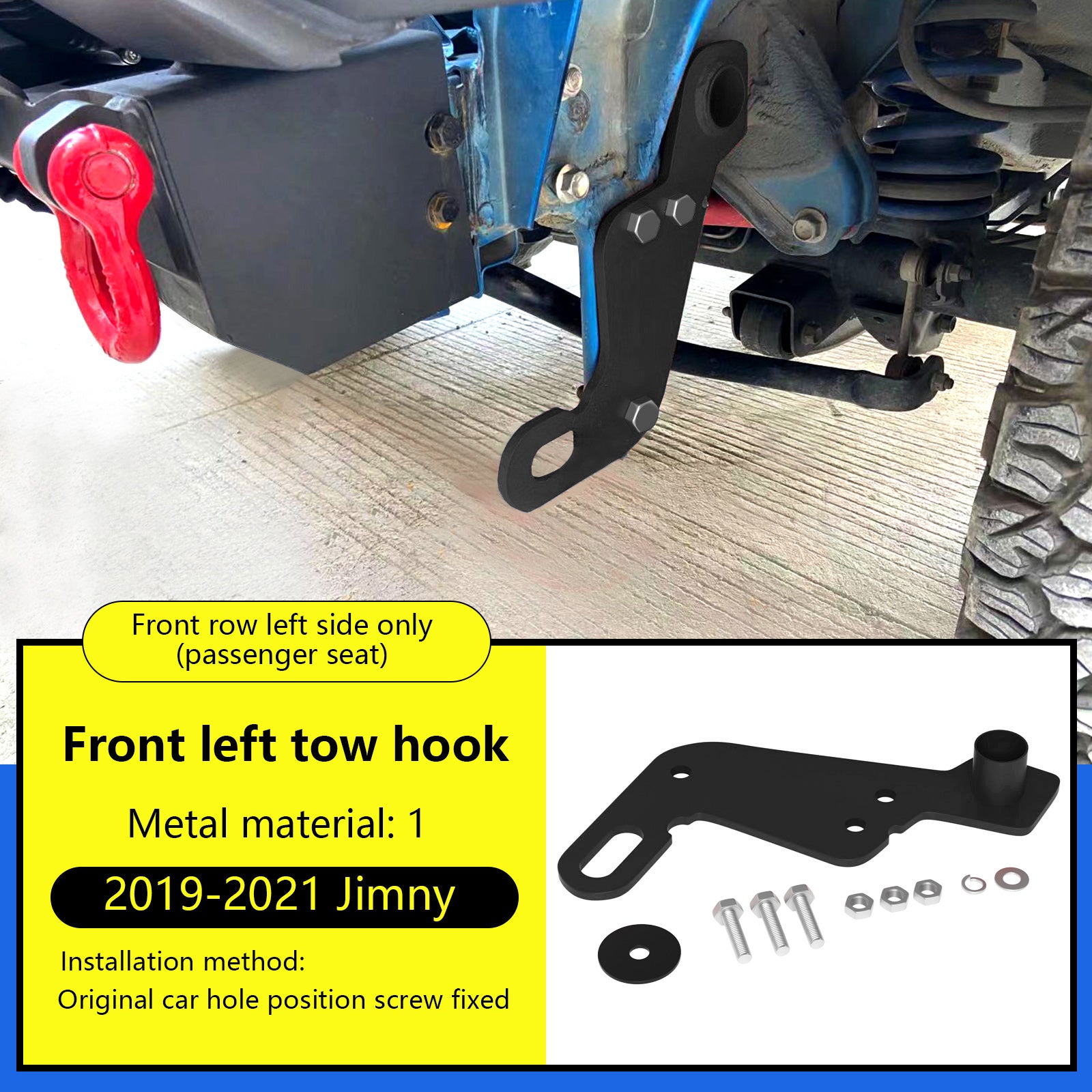 2019-2023 Suzuki Jimny JB64W JB74 Left Front Towing Hitch Trailer Hitch