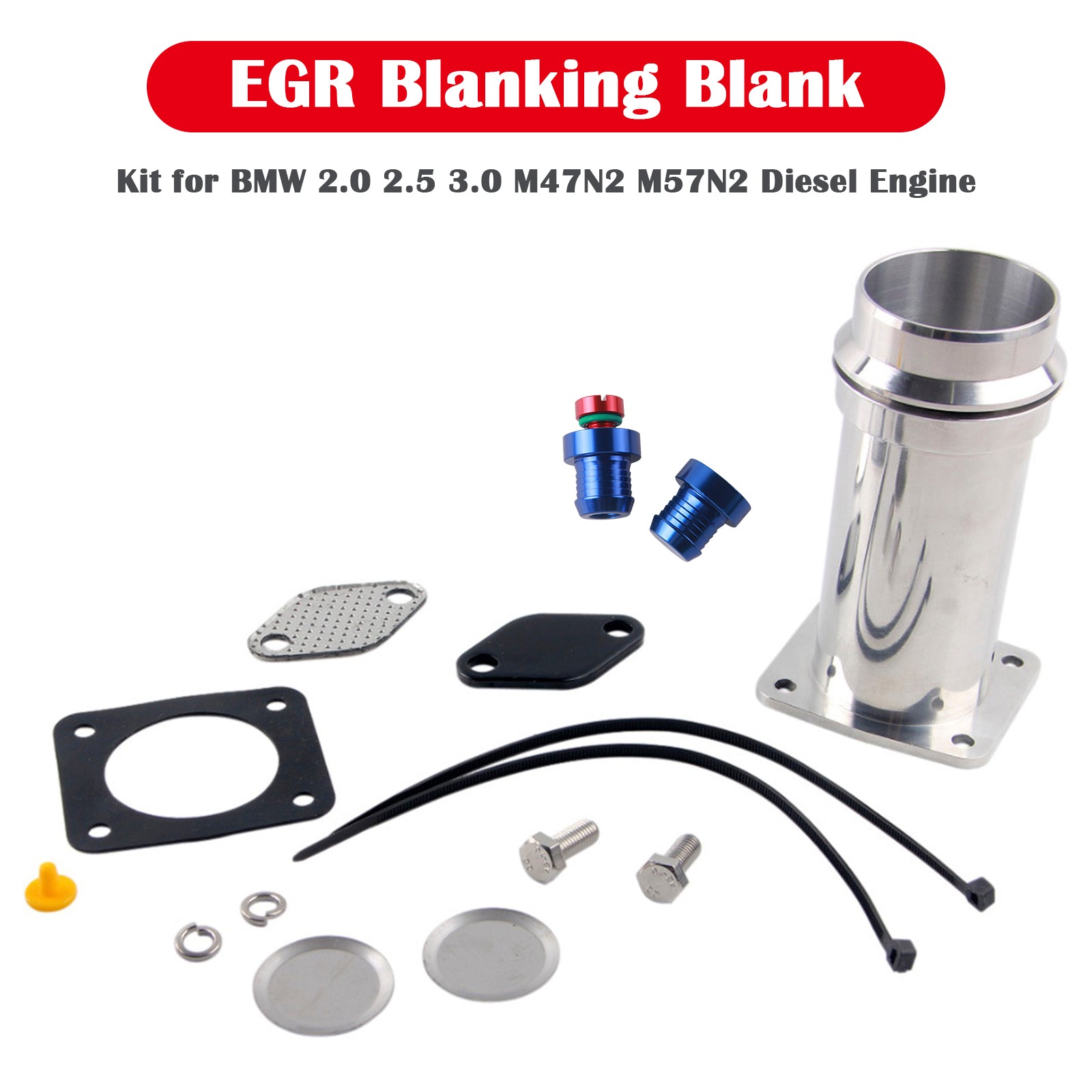 2005-2009 BMW 5 series E60/E61 LCI 520d 525d 525xd 530d EGR Blanking Blank Kit M47N2 M57N2 Diesel Engine