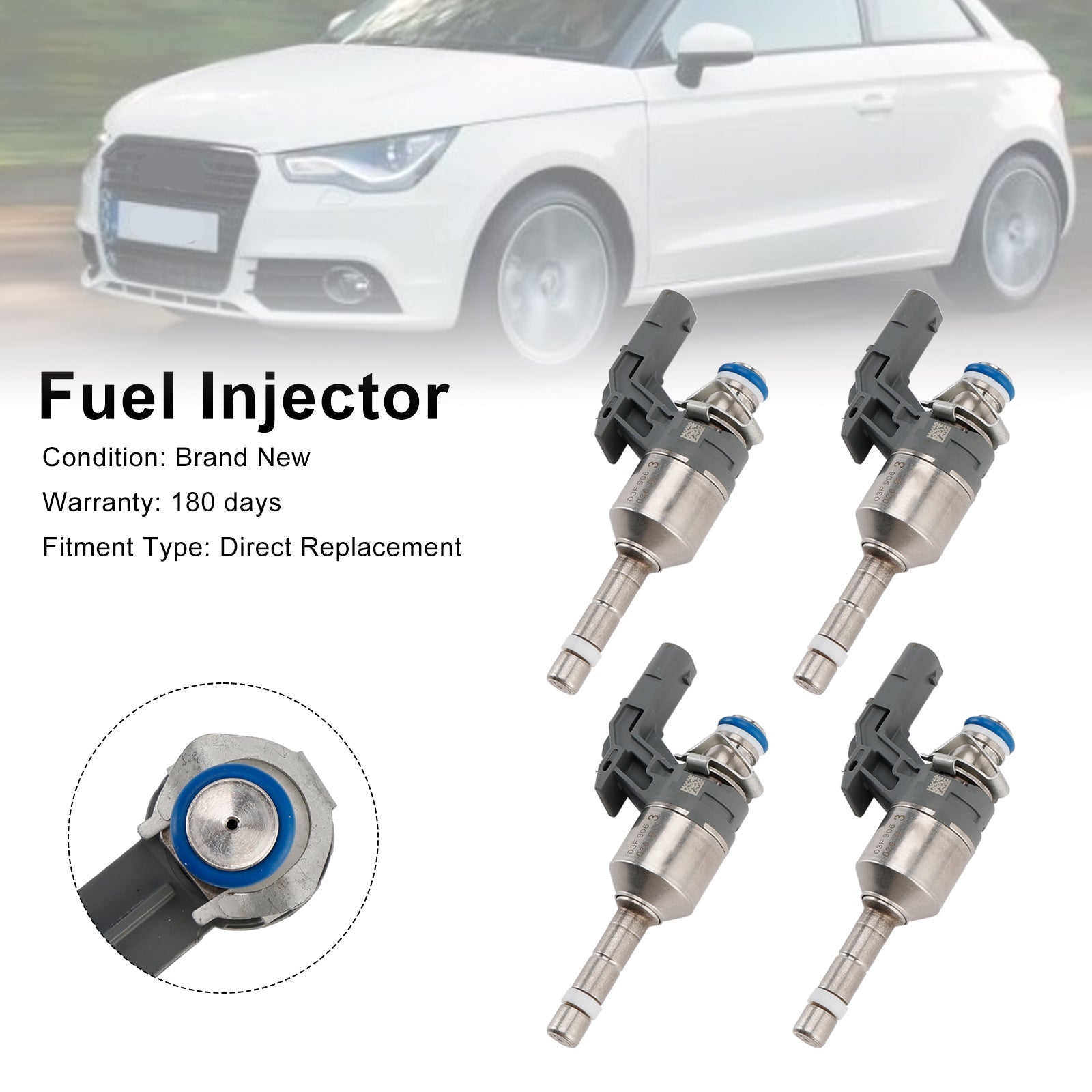4PCS Fuel Injector 03F906036B Fit Audi A1 A3 Fit VW Beetle Golf 6 1.2 TSI/TSFI