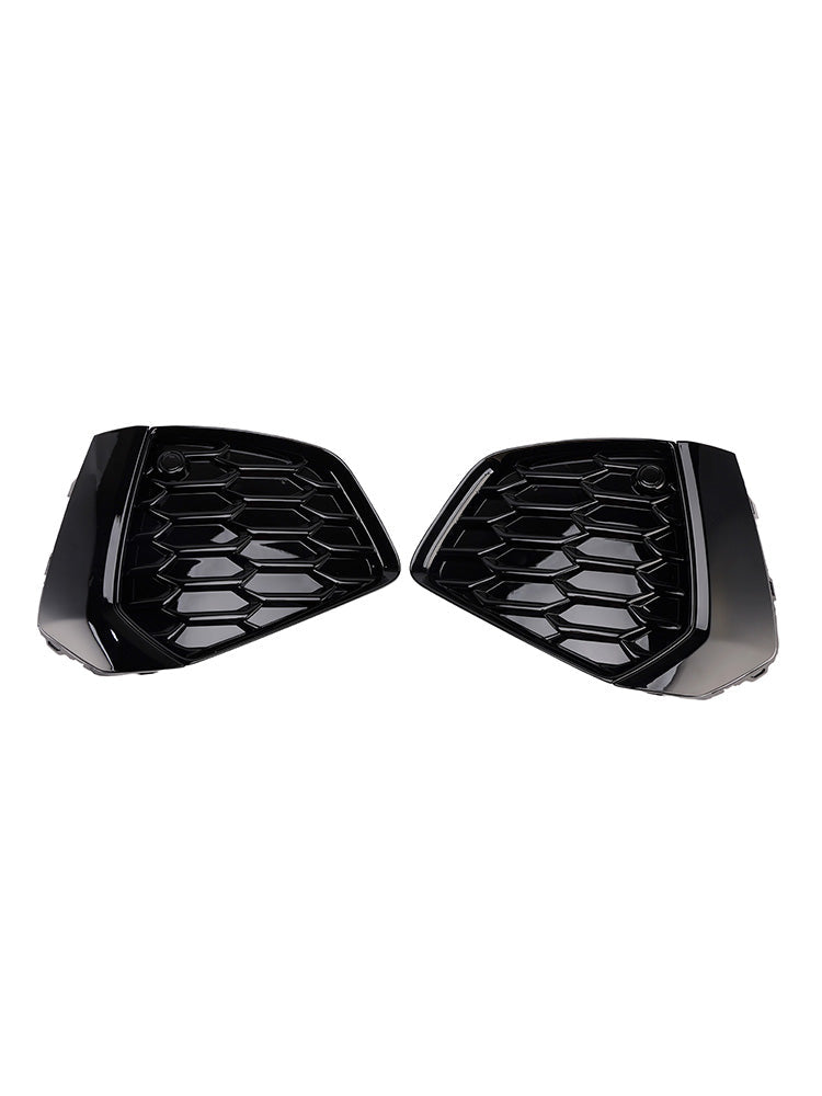 Black Front Honeycomb Fog Light Grille Cover Fit Audi A3 S-line 2021-2023