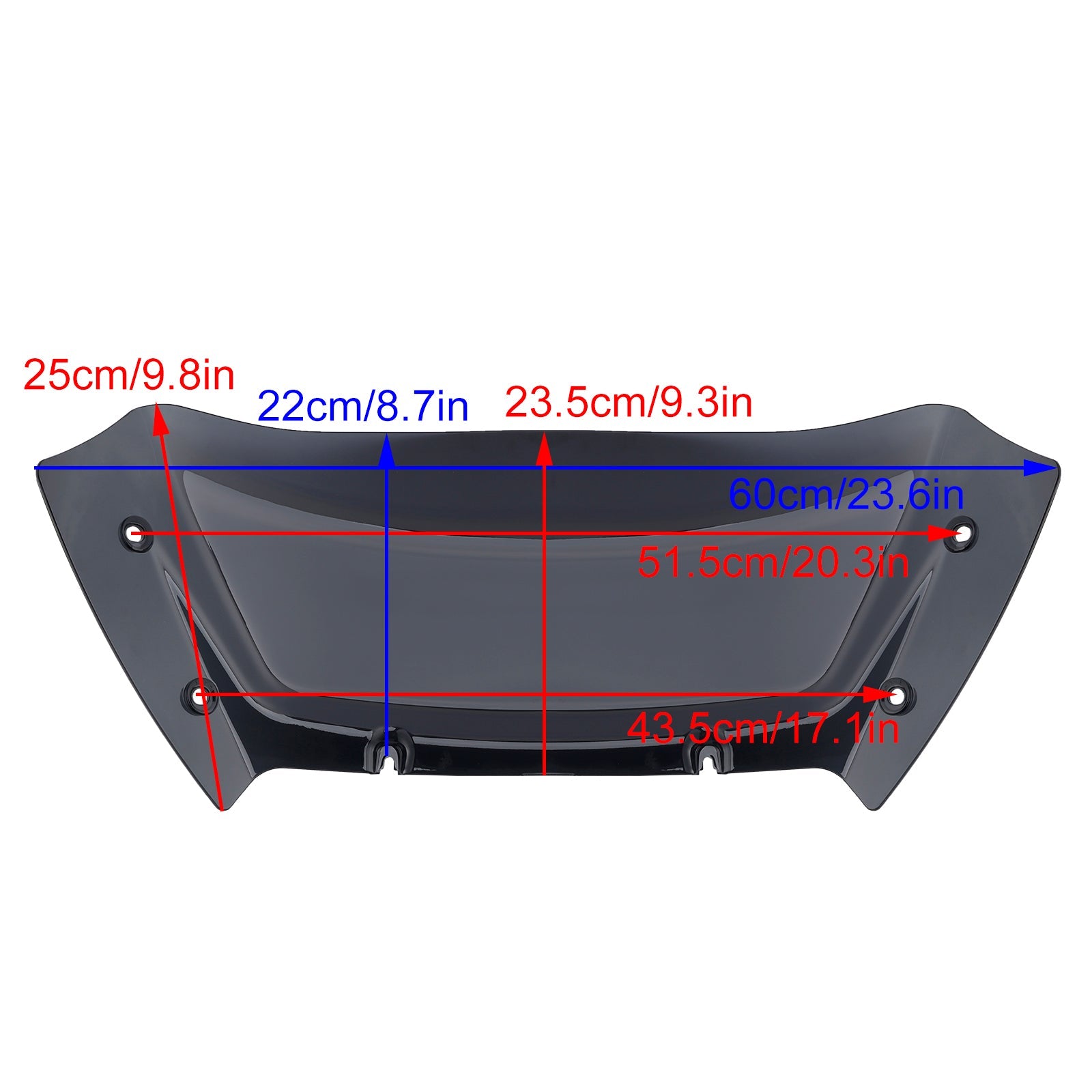 2023-2024 투어링 스트리트 글라이드 CVO 117 121 9인치 윈드실드 윈드스크린