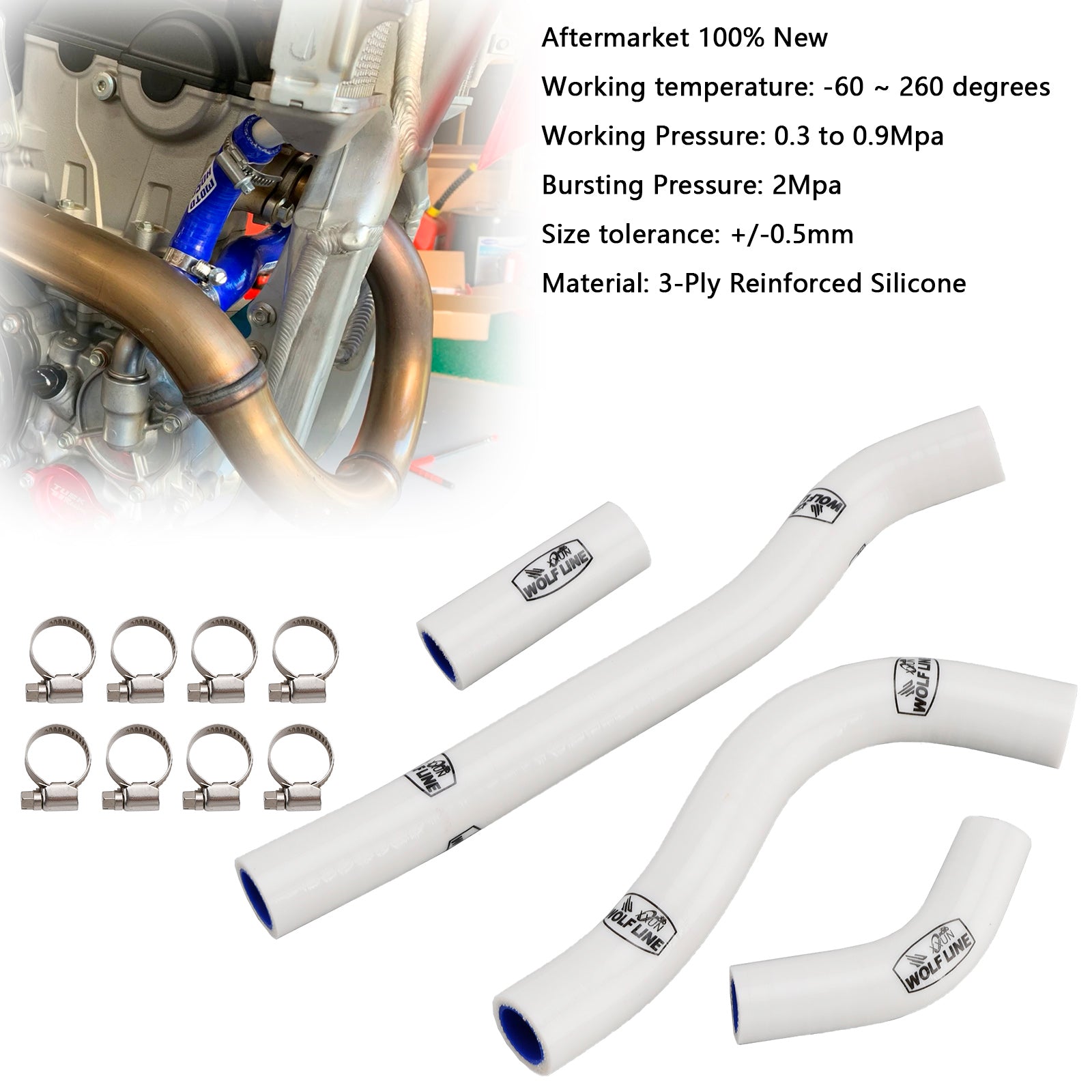 2022-2025 Honda CRF250R CRF250RX Silicone Radiator coolant Hose