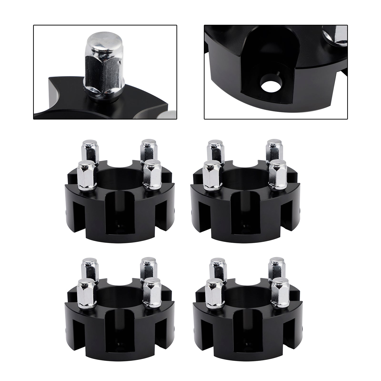 2" Wheel Spacers Kit Cable Golf Carts Lug Nuts Black For Yamaha Club Car Ezgo