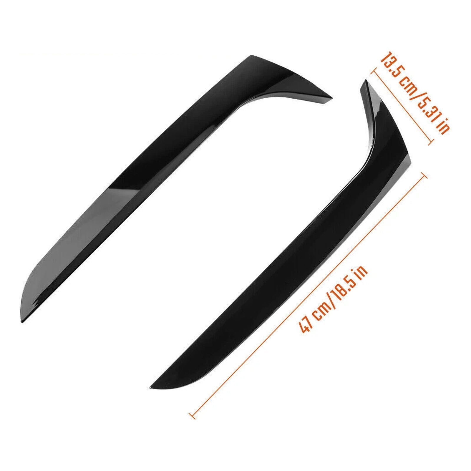 2009-2016 Audi A4 B8 Avant Gloss Black Pair Rear Window Side Wing Spoiler