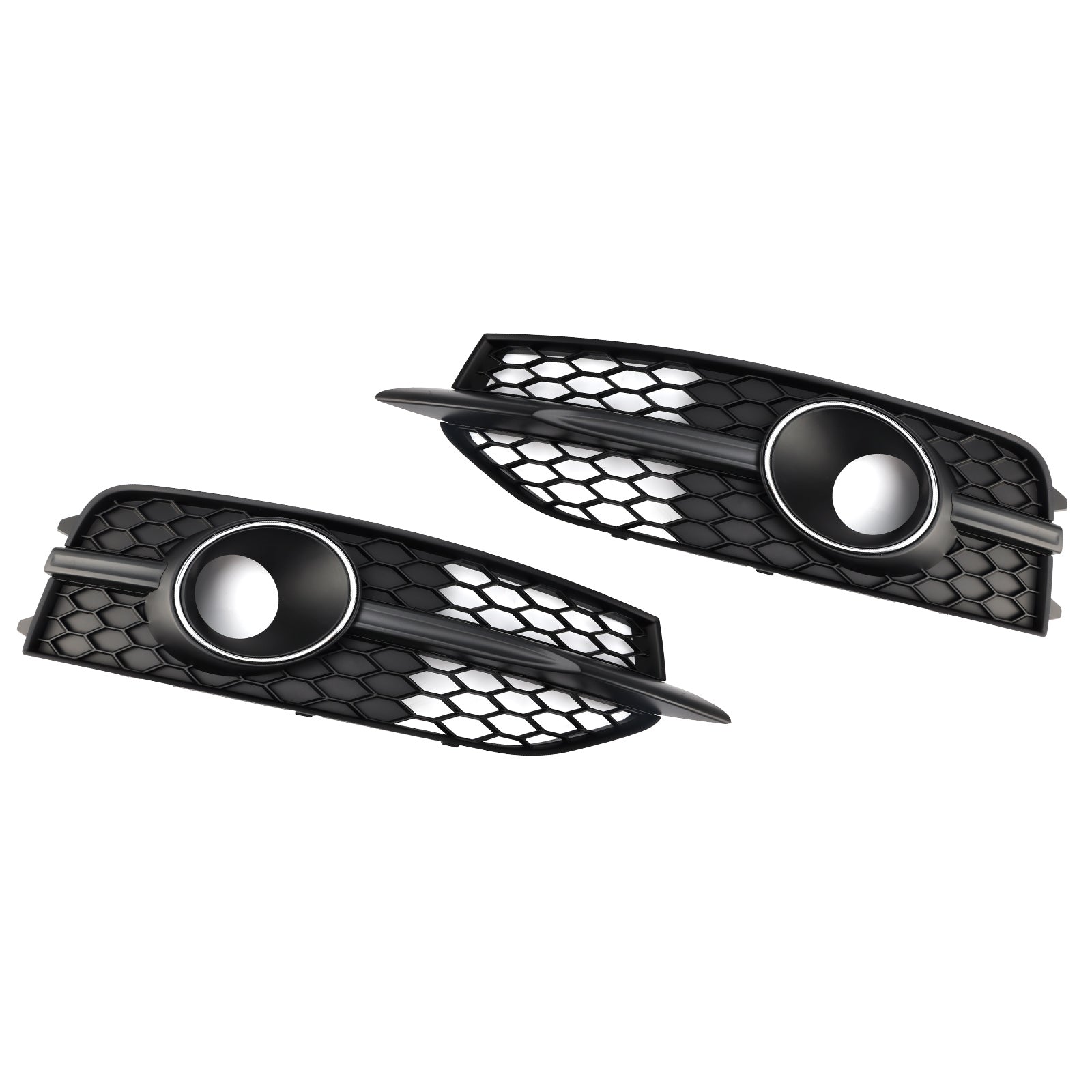 2012-2015 Audi A7 S-Line S7 Black Front Bumper Fog Light Grille Cover Bezel