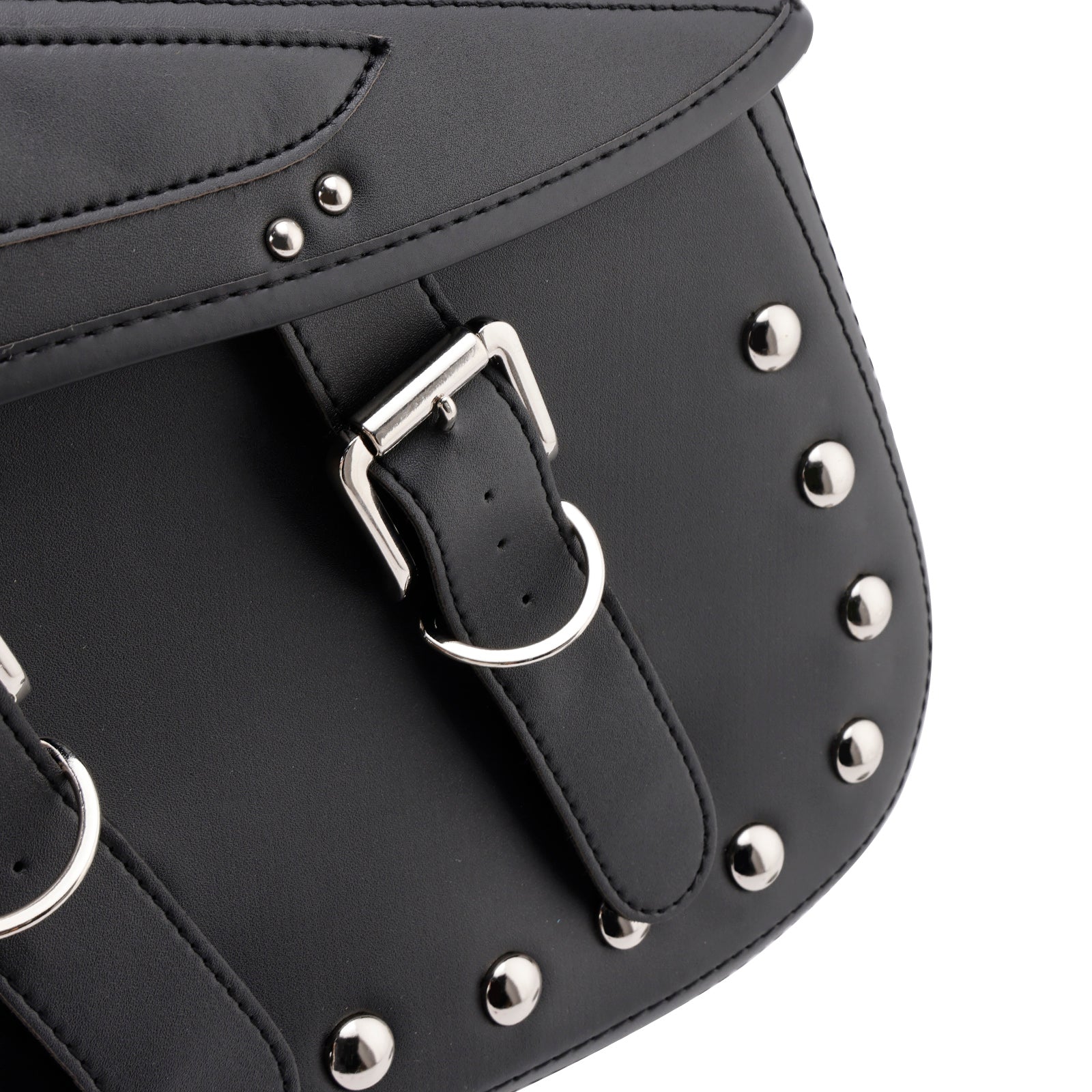 Universal Saddlebag Side Storage Tail Bag Pu Luggage Black 80L For Motorcycle