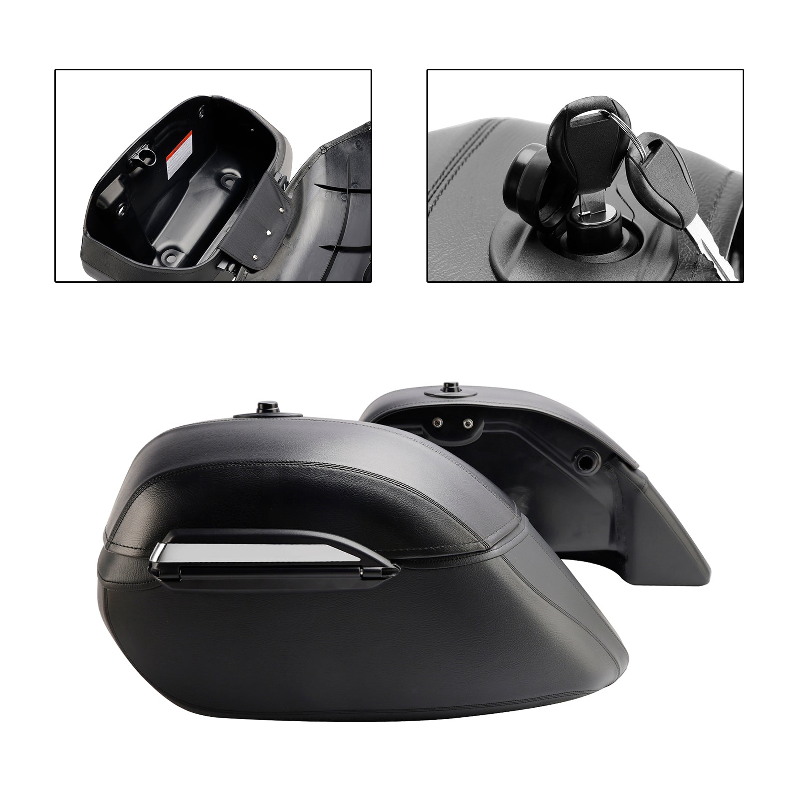 2015-2023 Kawasaki Vulcan S 650 Vn/En650 Pu Side Bag Saddlebag Luggage Black