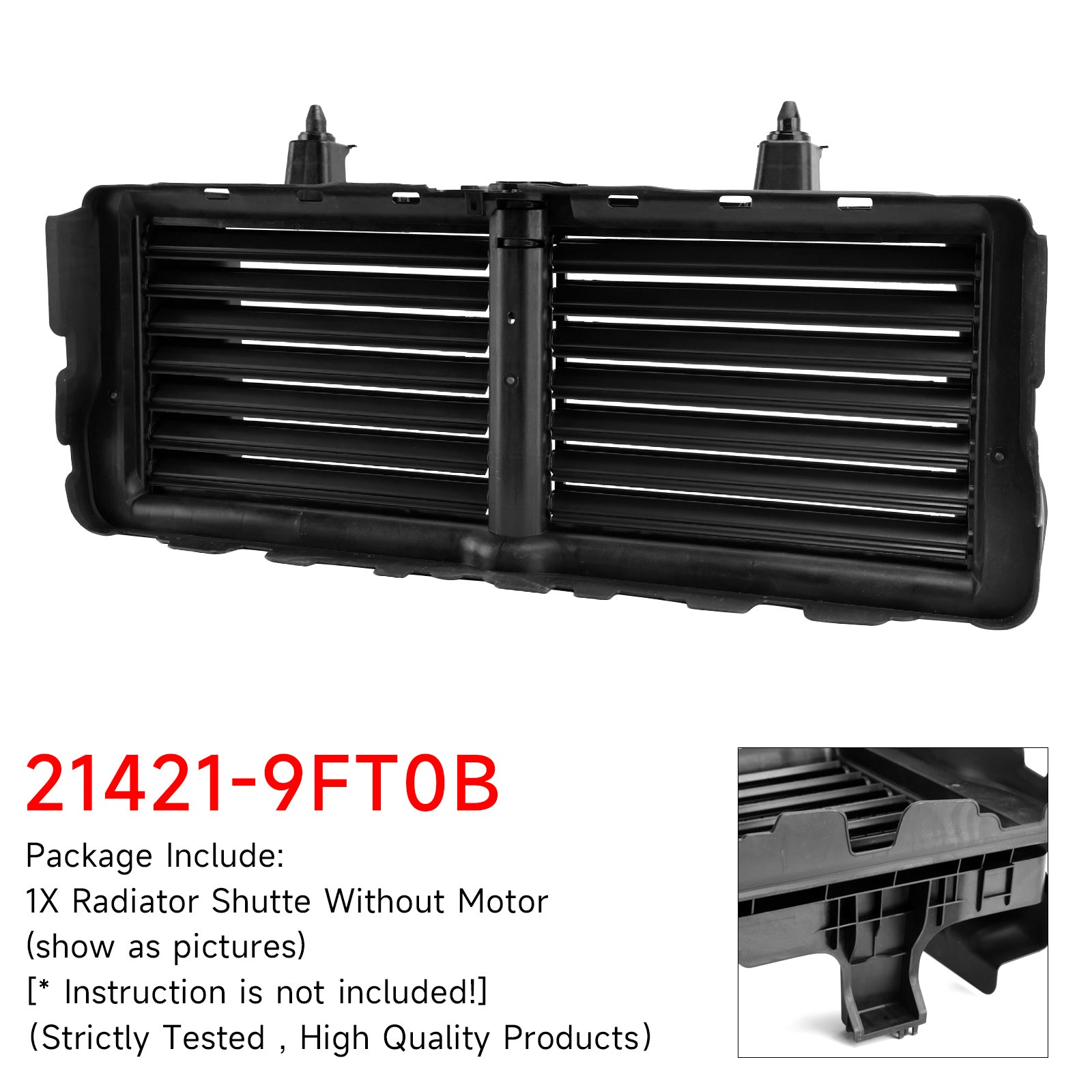 2016-2020 For Nissan Titan XD Radiator Shutter Assembly W/O Motor 21421-9FT0A