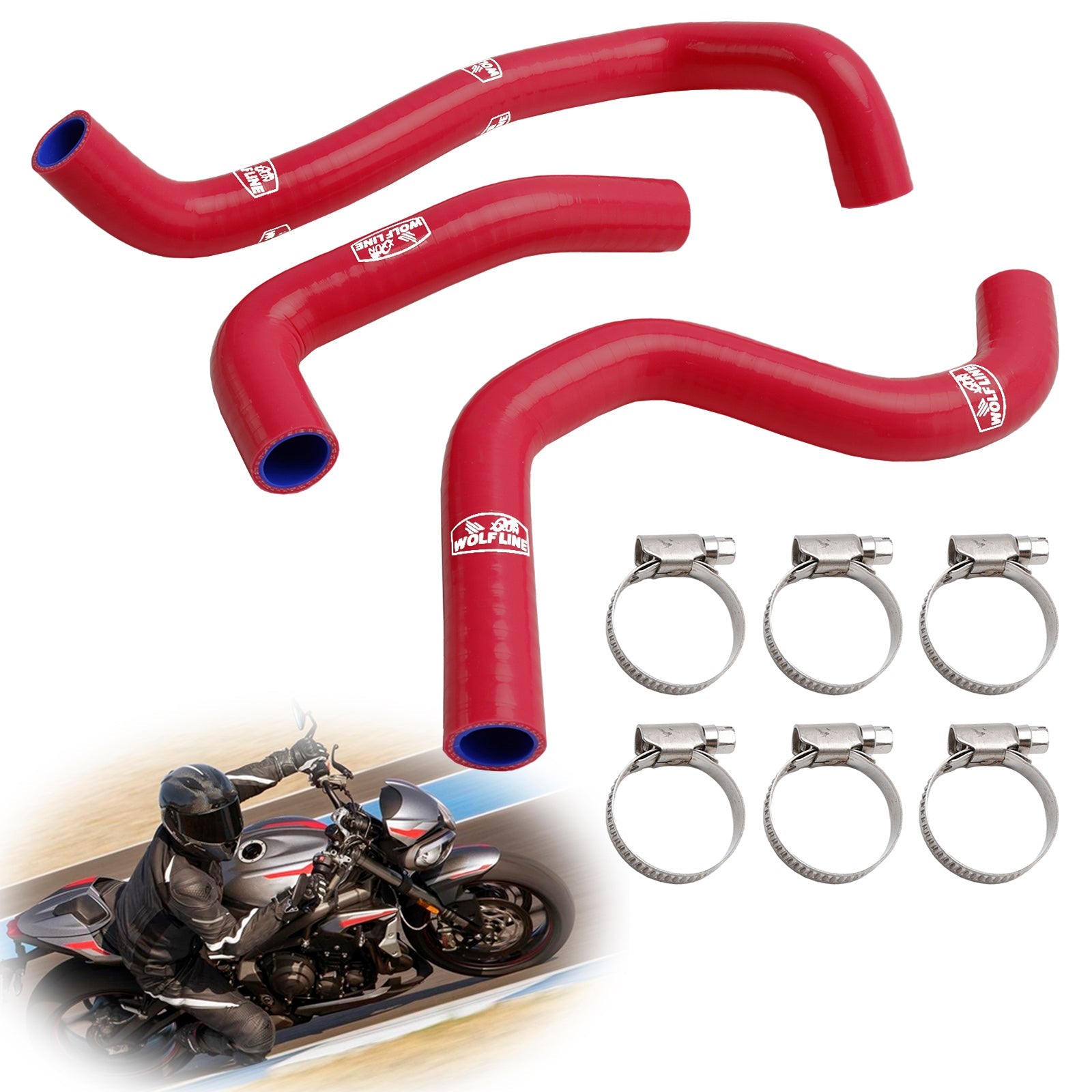 Silicone Radiator coolant Hose kit For Street Triple 765 R RS 2020-2022