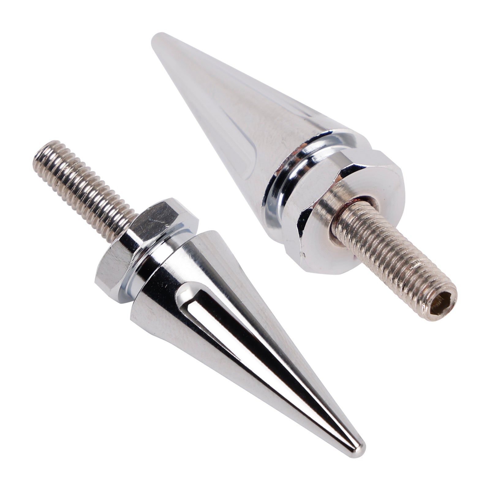 4x Silver Spike Windshield Fairing Bolts For Touring Road Glide FLTR 2015 - 2025