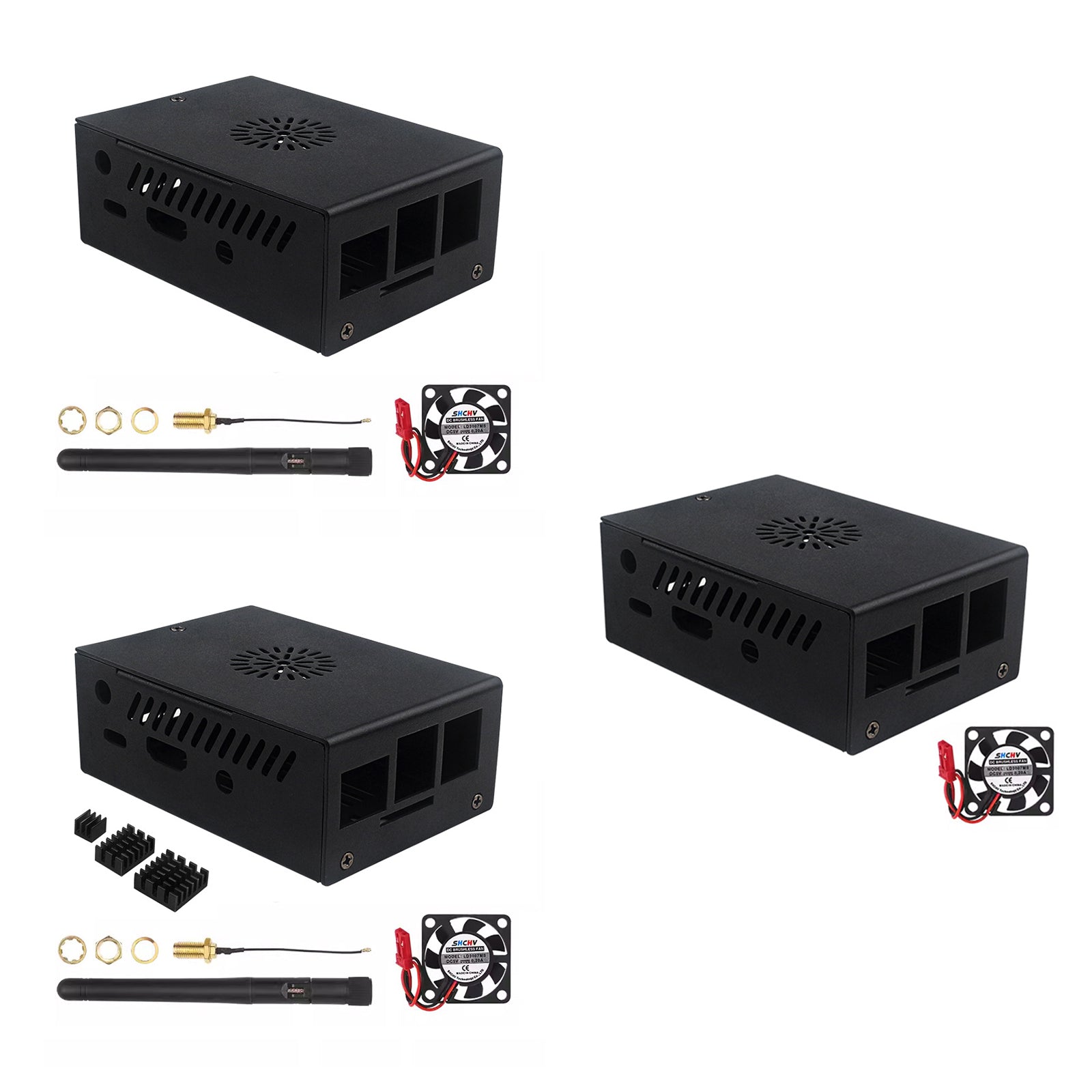 New Orange Pi 3B Metal Case Orange Pi 3B Aluminum Alloy Box Cooling Fan Cool Case