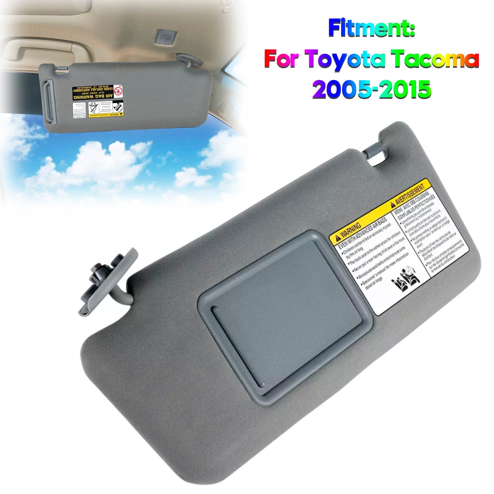 2005-2015 Toyota Tacoma Gray Left Side Sun Visor 74320-04181-B1