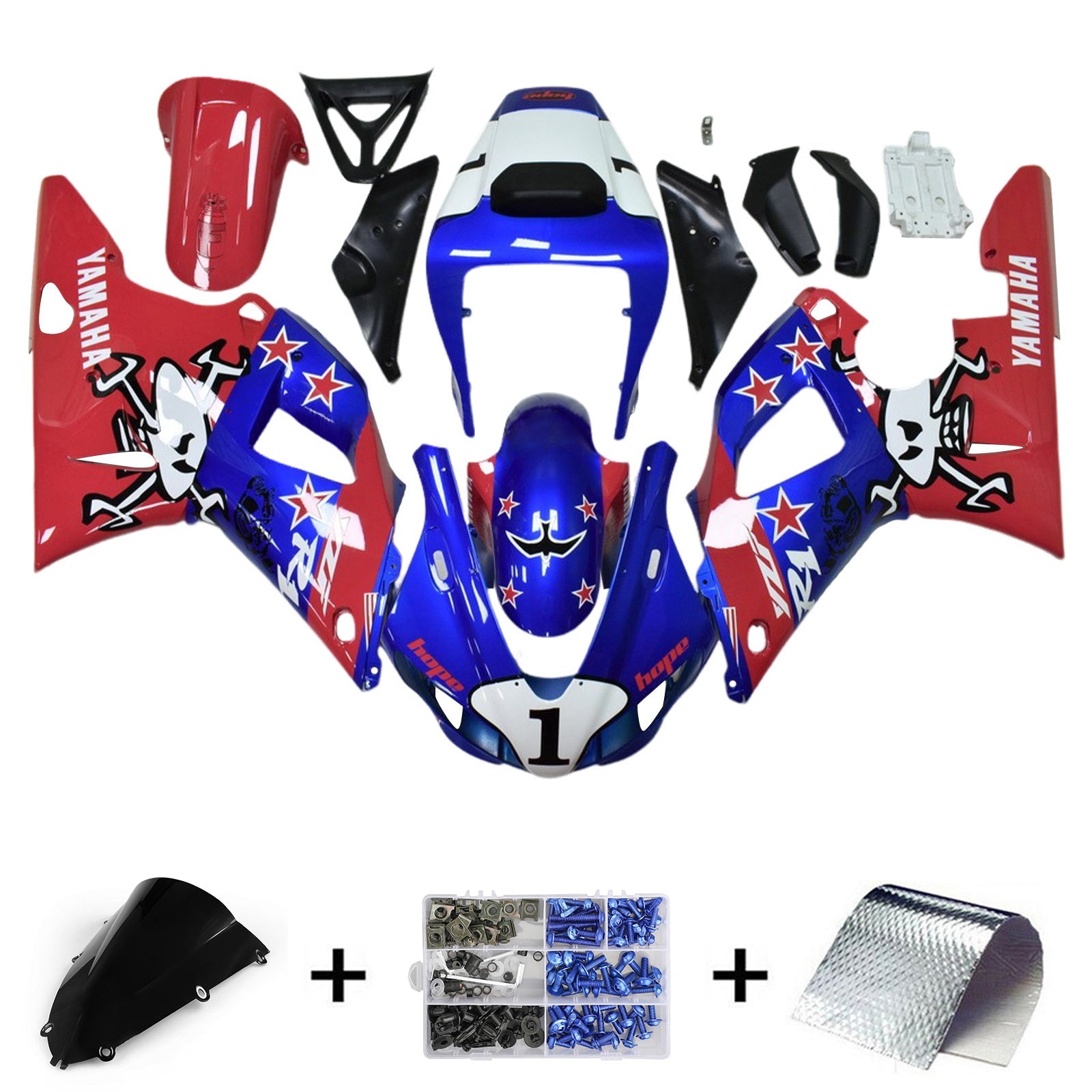 Yamaha YZF-R1 1998-1999 Fairing Kit Bodywork Plastic ABS