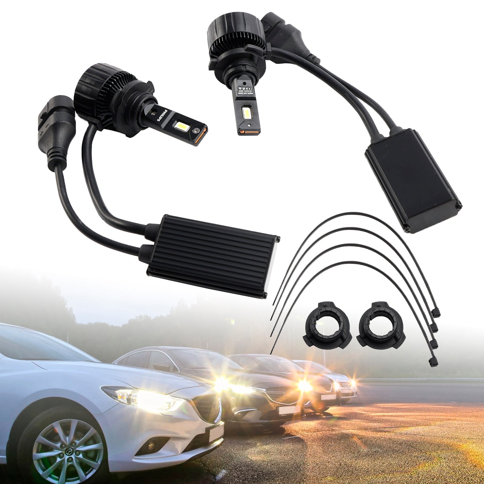 Car Light LED-HL Ultinon Rally3551 9005/6 HB3/4 12/24V 50W 6500K For PHILIPS