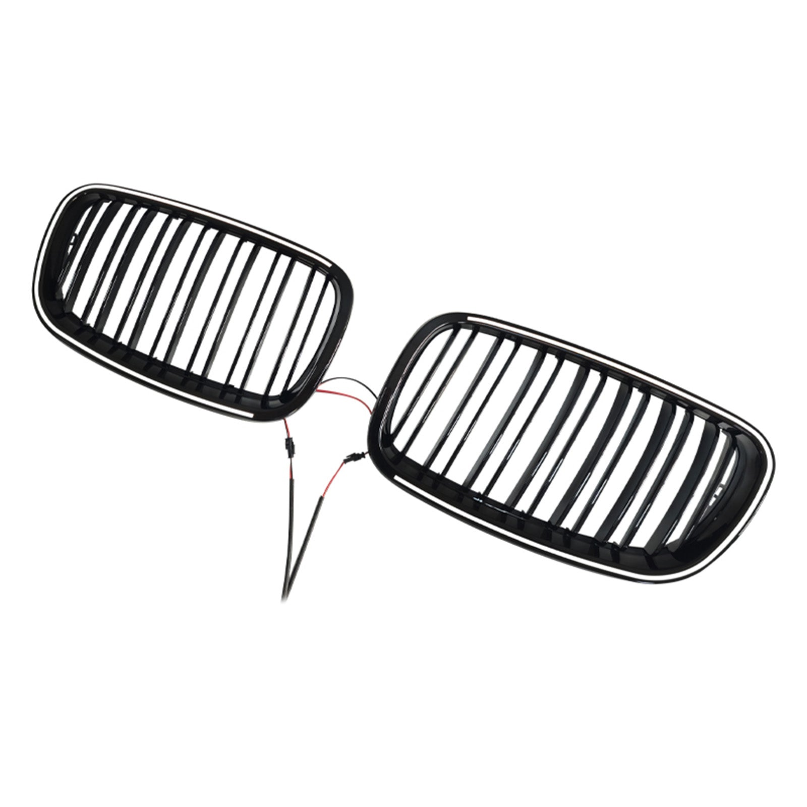 2007-2014 For BMW X6 E71 Gloss Black Front Bumper Kidney Grill Grille 51137185223 51137185224