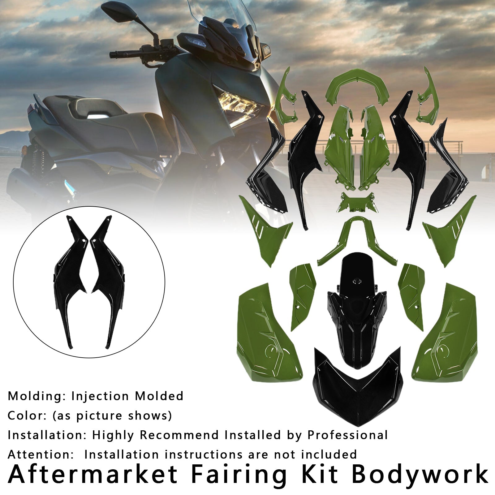2023-2024 Yamaha X-MAX 300 XMAX Injection Bodywork Fairing Kit